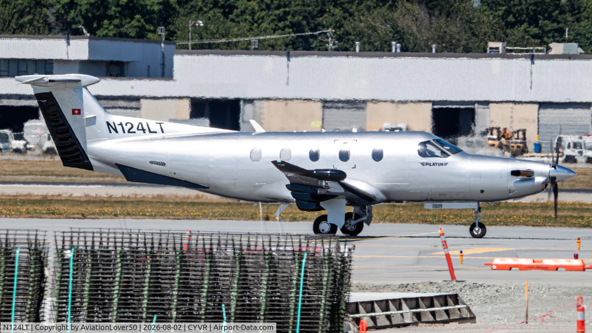 Aircraft N124LT, 2019 Pilatus PC-12/47E, c/n 1889, PC-12NG, at CYVR, photo by AviationLover50