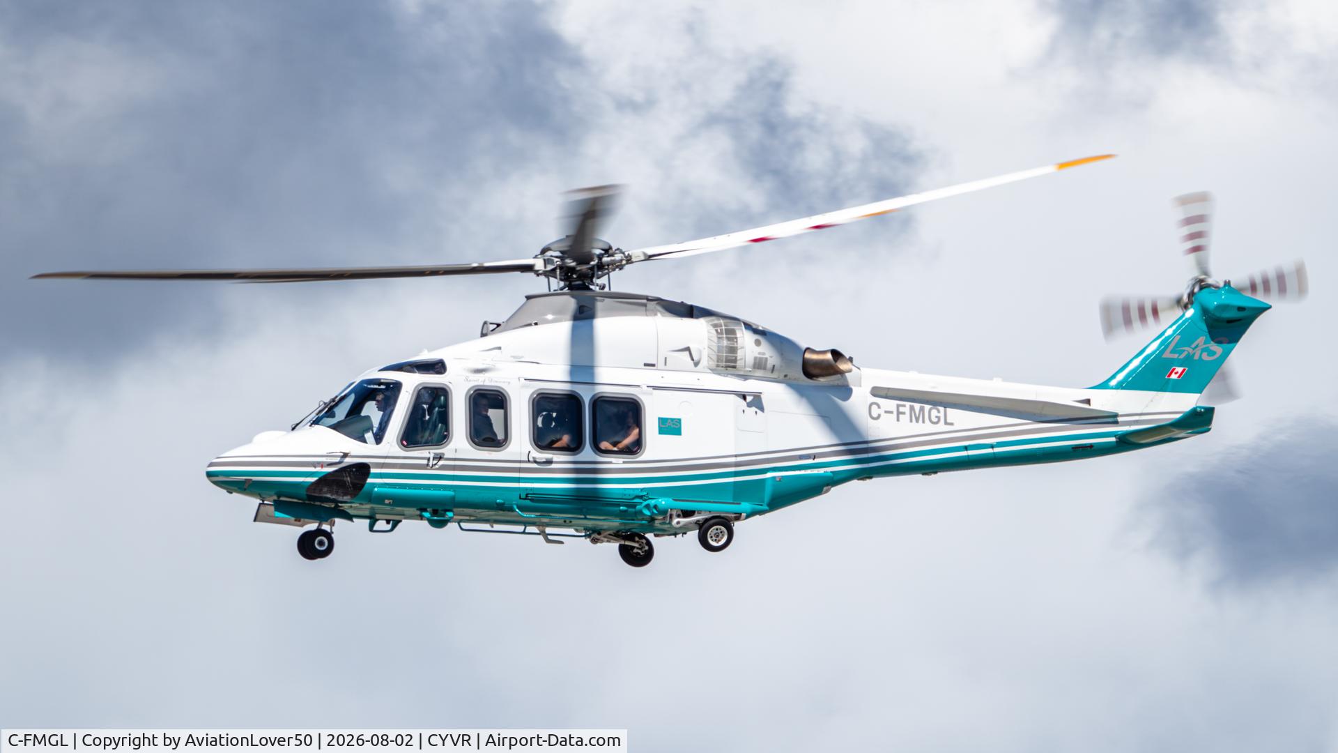 Aircraft C-FMGL, 2010 Leonardo AW-139, c/n 31276, London Air Services AW139, at CYVR, photo by AviationLover50