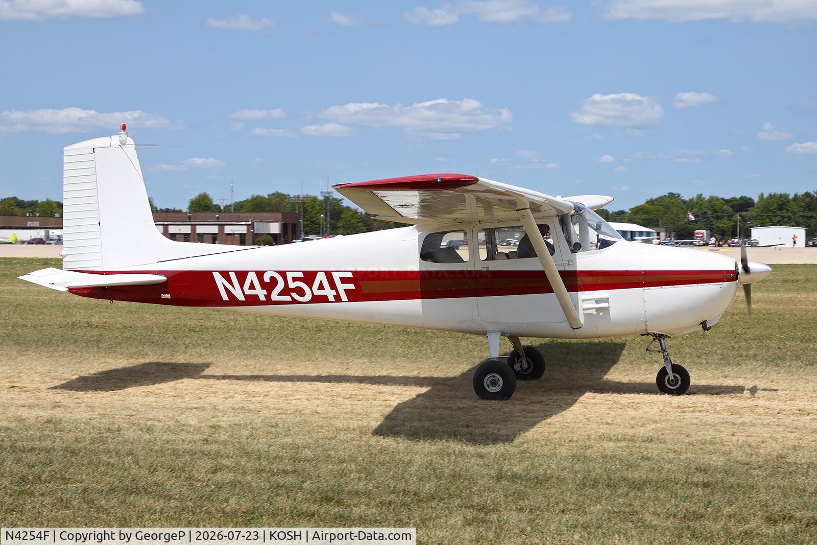 Aircraft N4254F, 1958 Cessna 172, c/n 46154, Airventure 2026., at KOSH, photo by GeorgeP