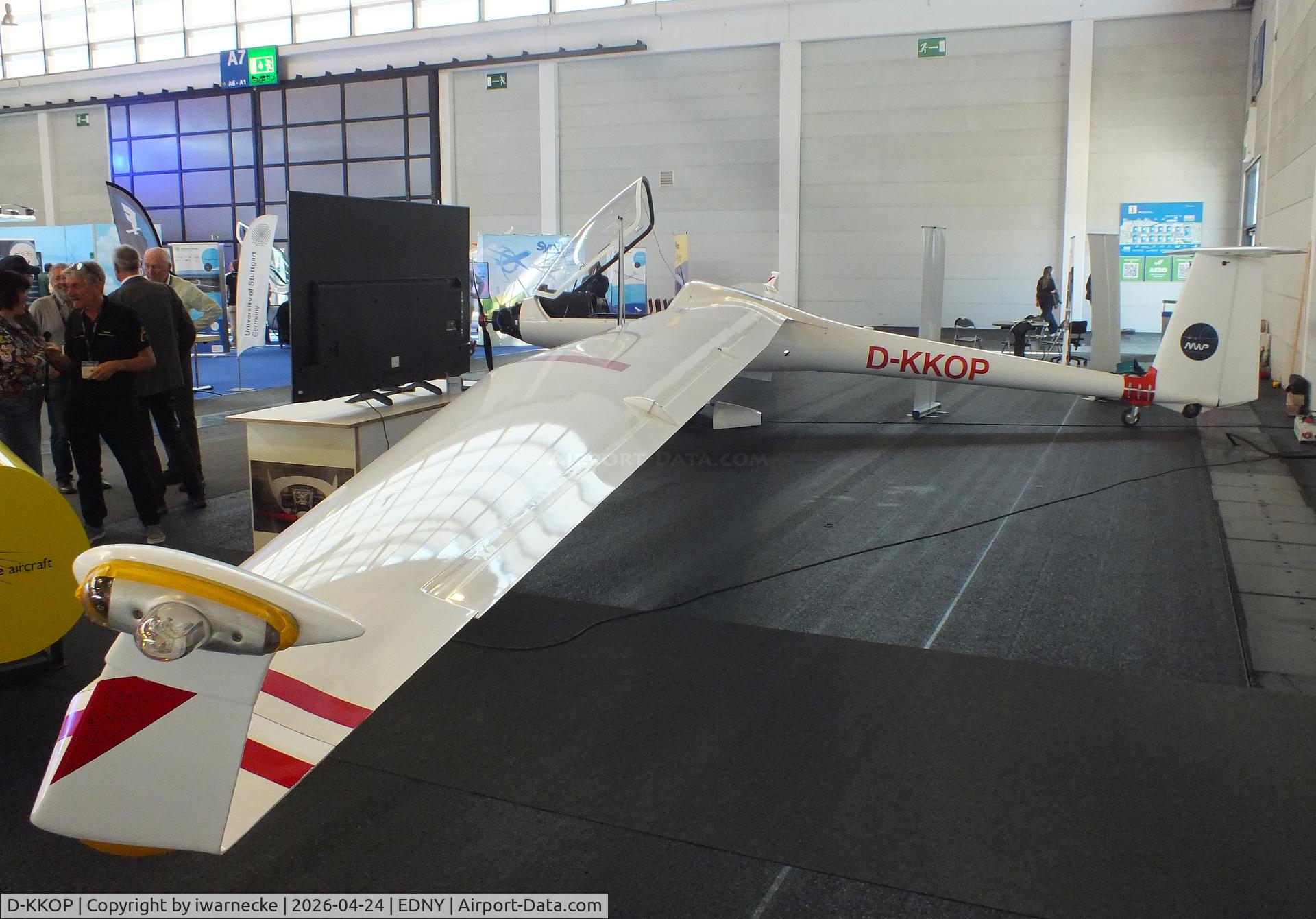 Aircraft D-KKOP, 2004 Stemme S-10VT, c/n 11-086, Stemme S-10VT converted to electric motor at the AERO 2026, Friedrichshafen, at EDNY, photo by iwarnecke