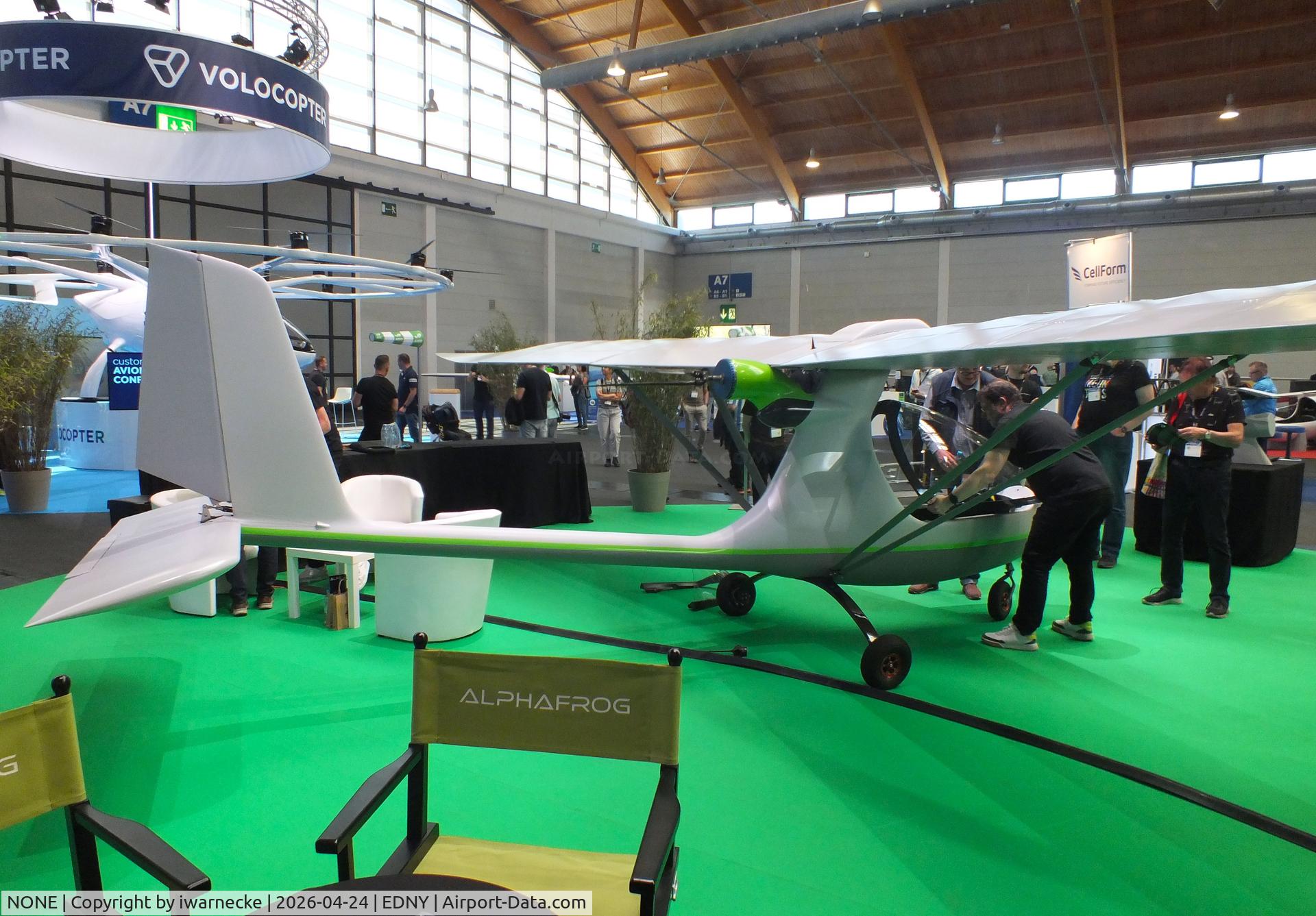 Aircraft NONE, 2026 Alphafrog eG1, c/n not found_Alphafrog eG1, Alphafrog eG1 with electric motor at the AERO 2026, Friedrichshafen, at EDNY, photo by iwarnecke