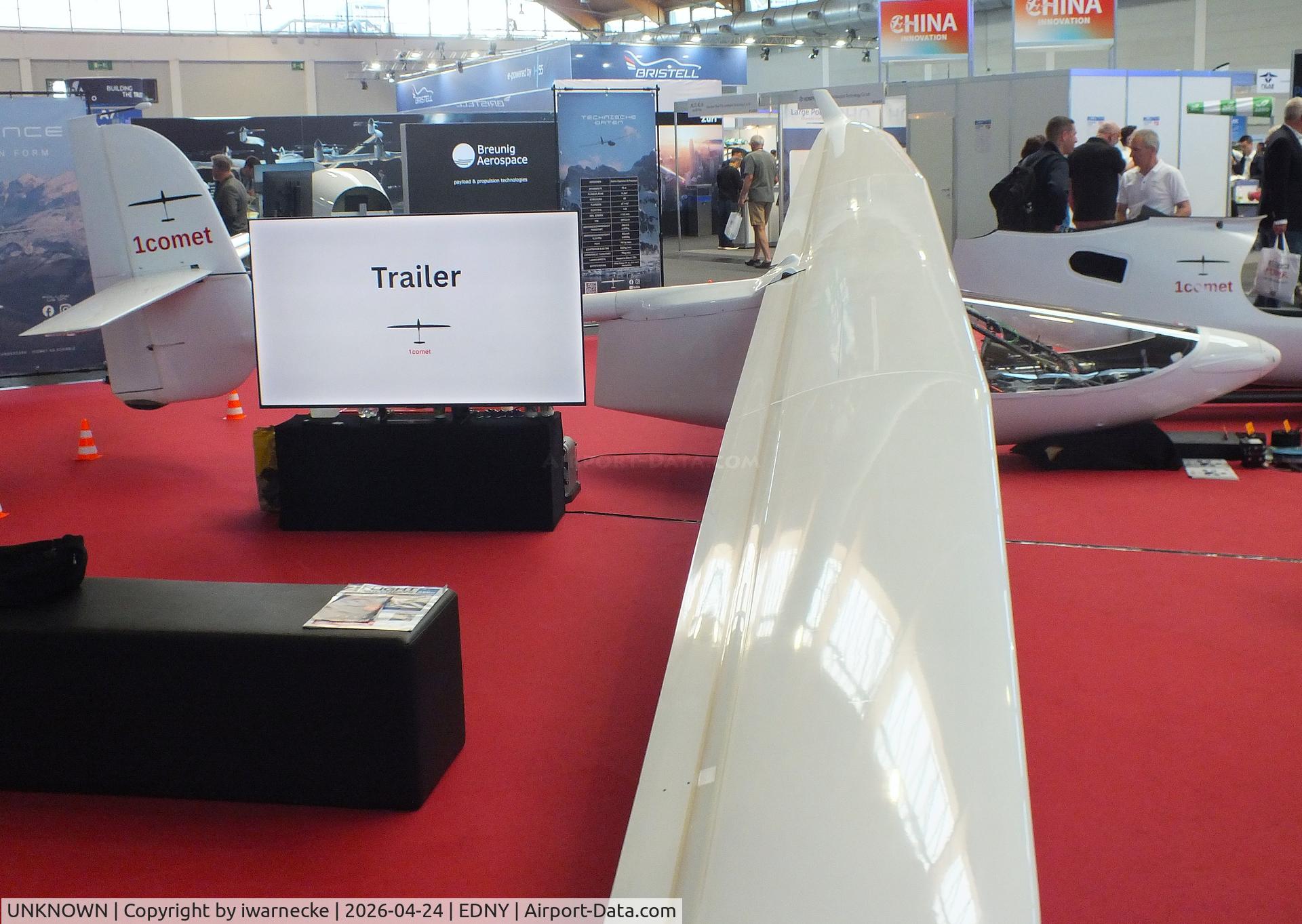 Aircraft UNKNOWN, 2026 1Comet AG 1comet new cabin, c/n not found_1comet NewCabin, 1comet AG 1comet with new 2026 canopy and FES (electric motor) at the AERO 2026, Friedrichshafen, at EDNY, photo by iwarnecke