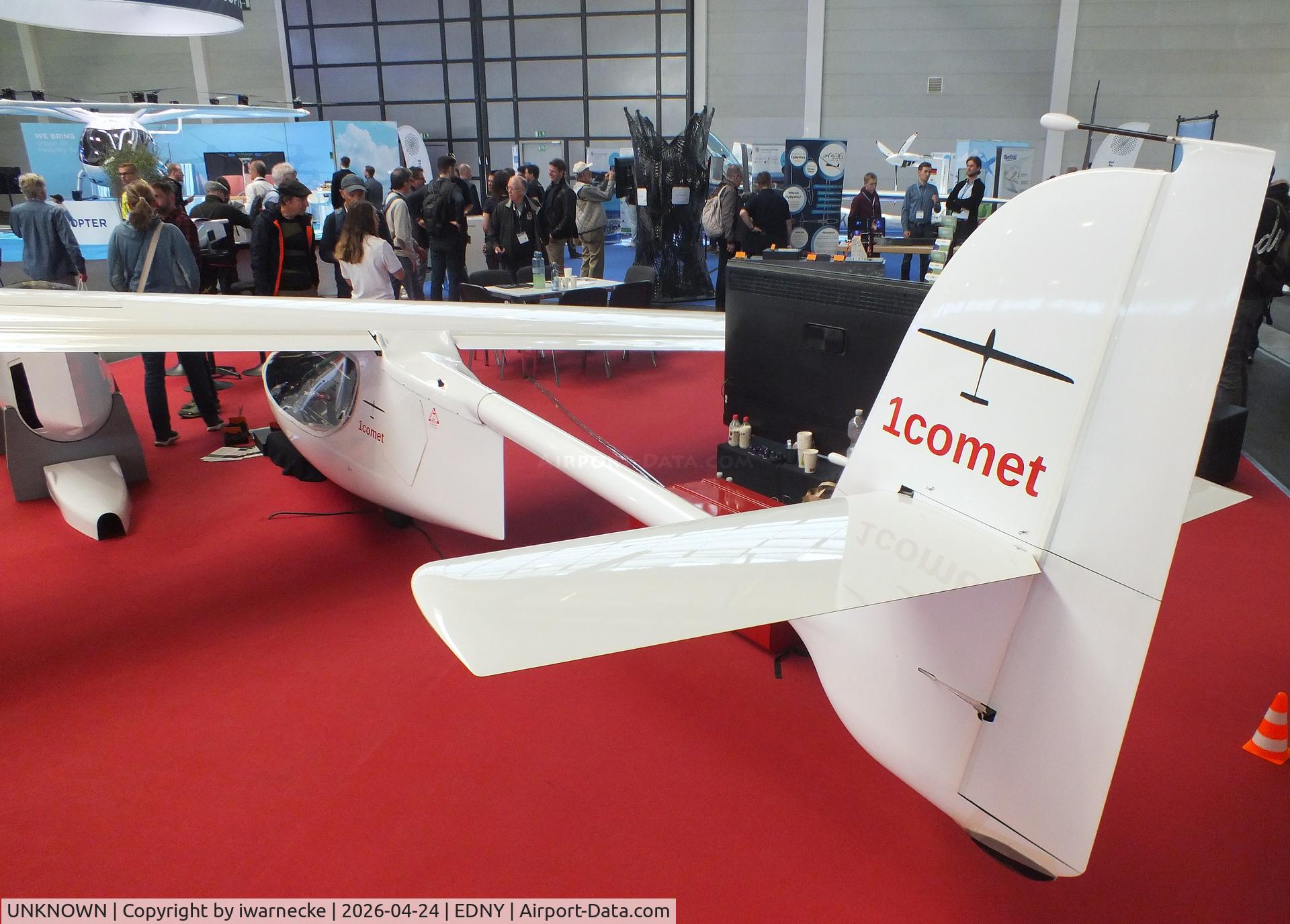 Aircraft UNKNOWN, 2026 1Comet AG 1comet new cabin, c/n not found_1comet NewCabin, 1comet AG 1comet with new 2026 canopy and FES (electric motor) at the AERO 2026, Friedrichshafen, at EDNY, photo by iwarnecke