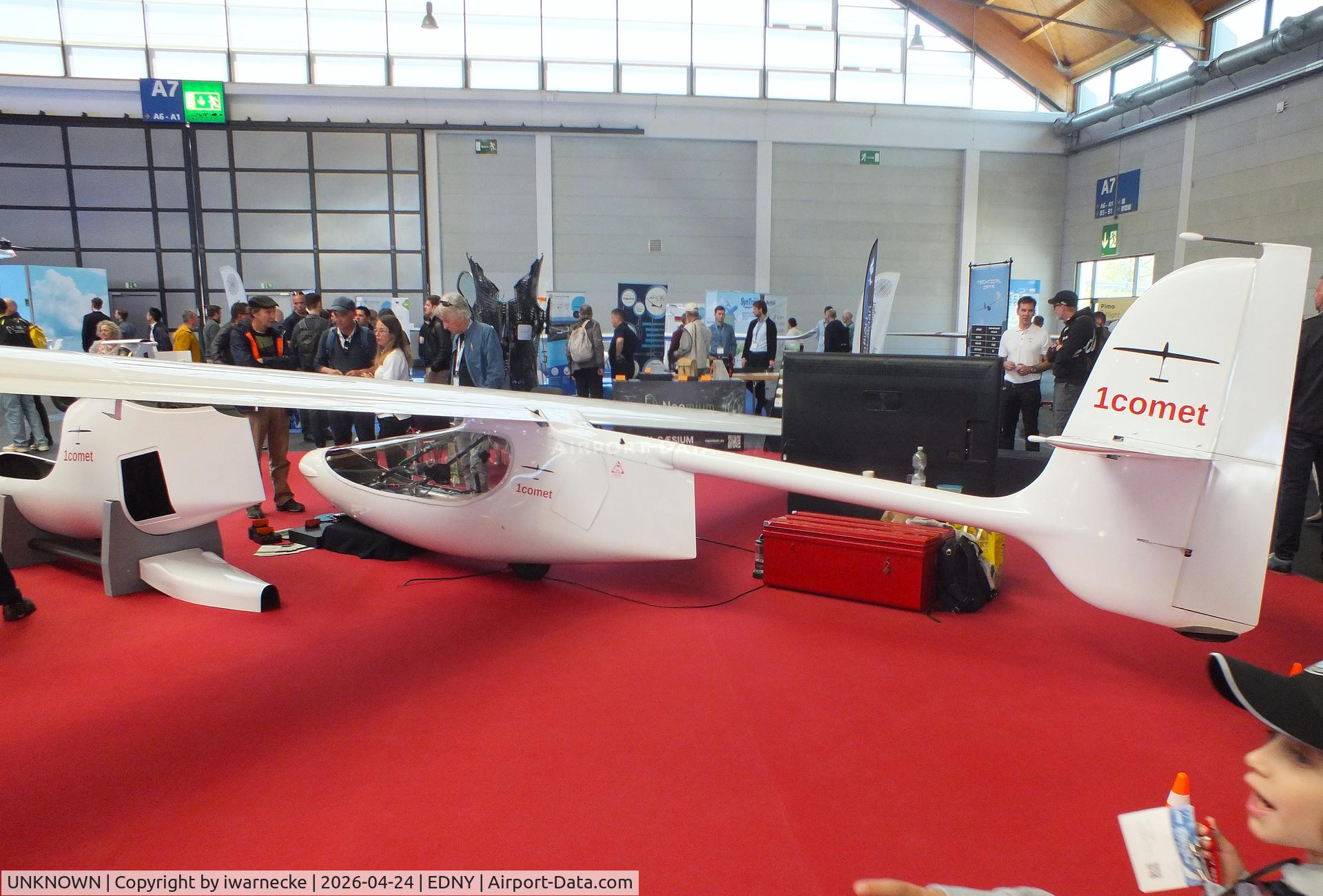 Aircraft UNKNOWN, 2026 1Comet AG 1comet new cabin, c/n not found_1comet NewCabin, 1comet AG 1comet with new 2026 canopy and FES (electric motor) at the AERO 2026, Friedrichshafen, at EDNY, photo by iwarnecke