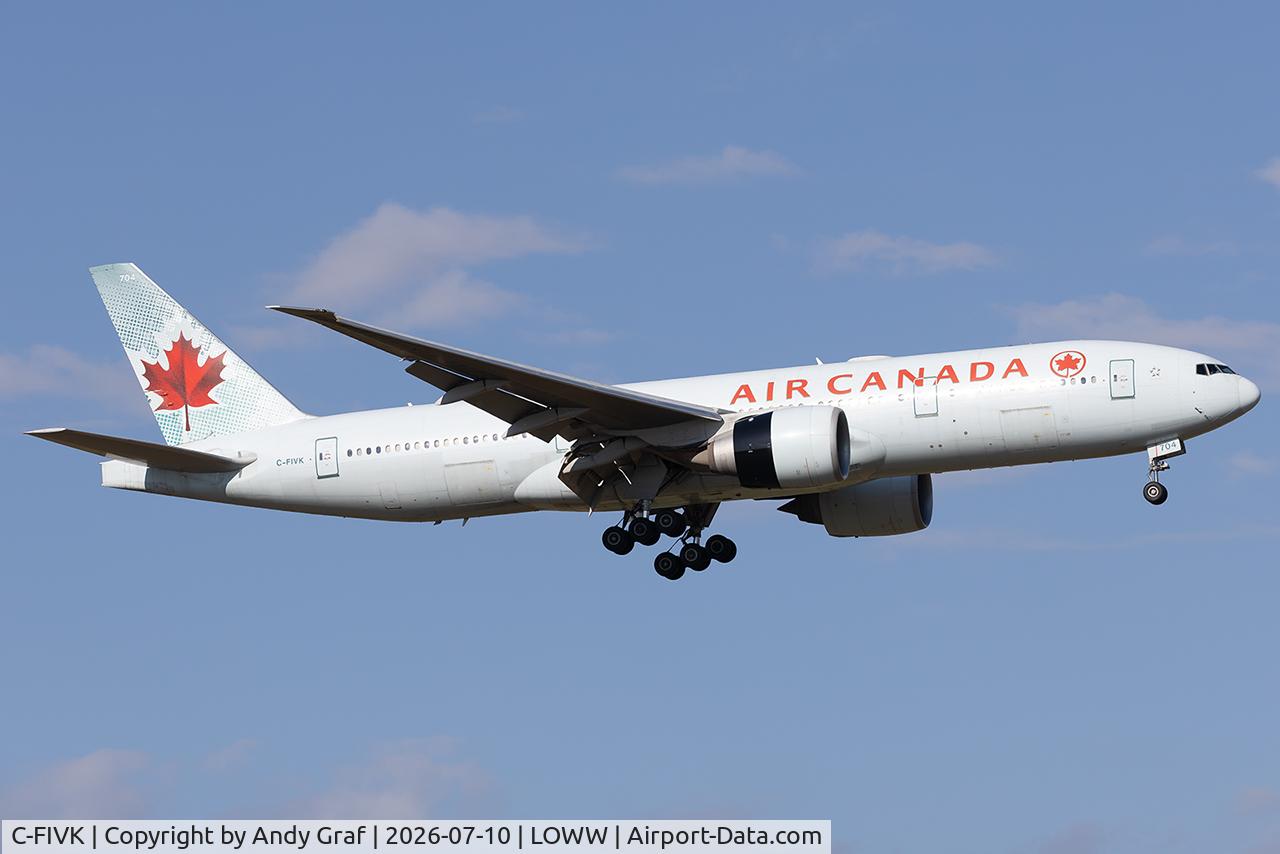 Aircraft C-FIVK, 2008 Boeing 777-233/LR, c/n 35245, Air Canada 777-200, at LOWW, photo by Andy Graf