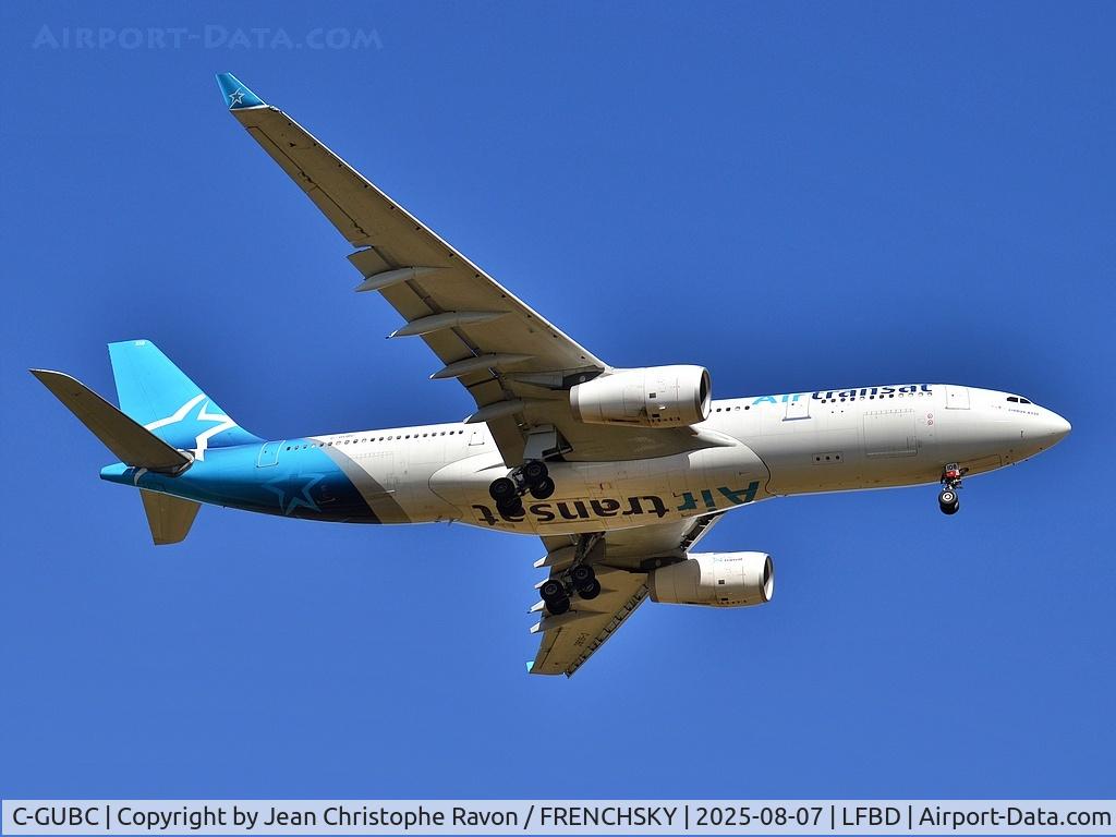 Aircraft C-GUBC, 2003 Airbus A330-243, c/n 518, Montreal (YUL) Bordeaux (BOD) TS516, at LFBD, photo by Jean Christophe Ravon / FRENCHSKY