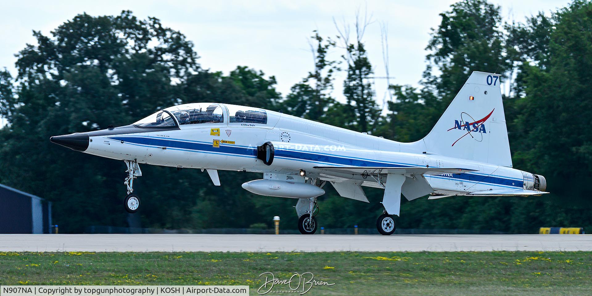 Aircraft N907NA, Northrop T-38A, c/n 61-0912, NASA T-38 touching down at Oshkosh, at KOSH, photo by topgunphotography