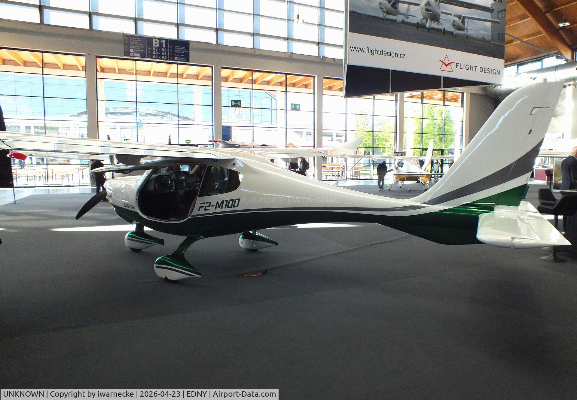 Aircraft UNKNOWN, Flight Design F2-M100, c/n not found_FlightDesign F2-M100, Flight Design F2-M100 at the AERO 2026, Friedrichshafen, at EDNY, photo by iwarnecke