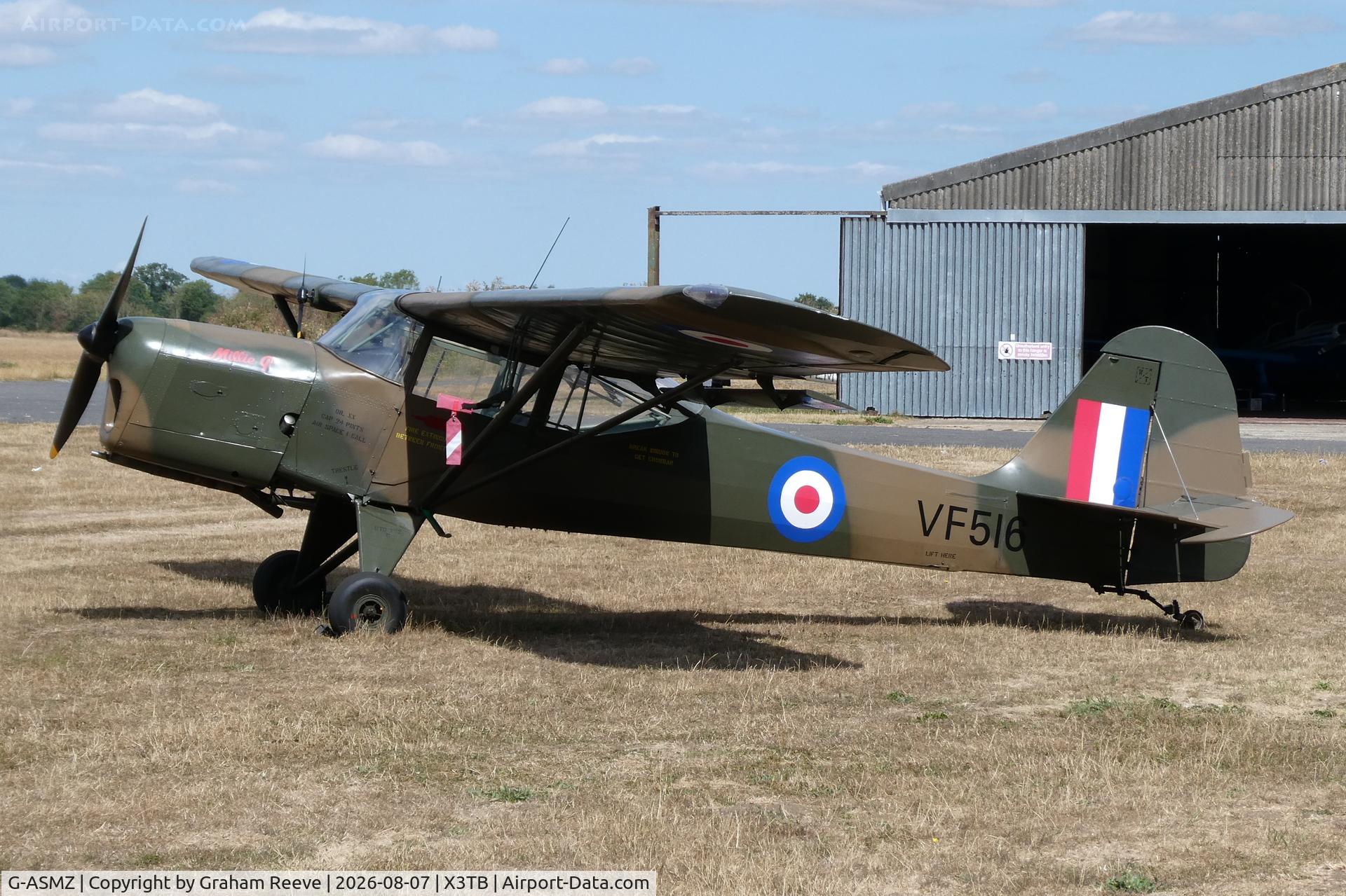 Aircraft G-ASMZ, 1963 Beagle A-61 Terrier 2, c/n B.629, Parked at Tibenham., at X3TB, photo by Graham Reeve