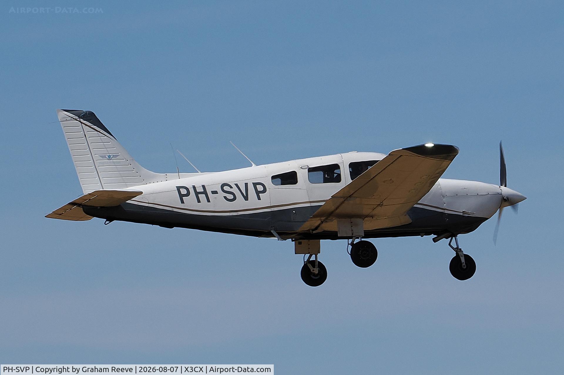 Aircraft PH-SVP, 1997 Piper PA-28-181 Archer III, c/n 2843102, Landing at Northrepps., at X3CX, photo by Graham Reeve