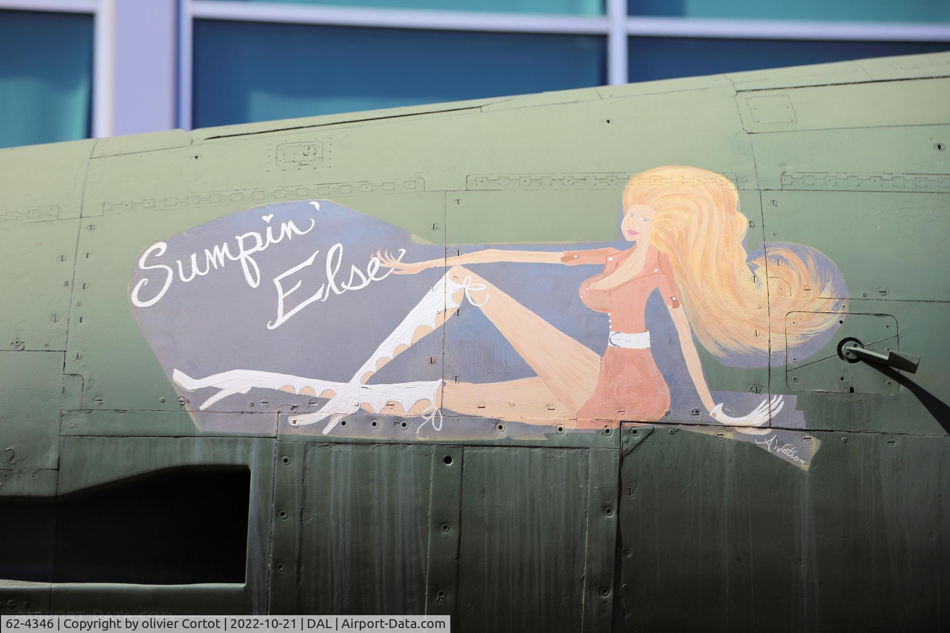 Aircraft 62-4346, 1962 Republic F-105D Thunderchief, c/n D525, the nose art, at DAL, photo by olivier Cortot