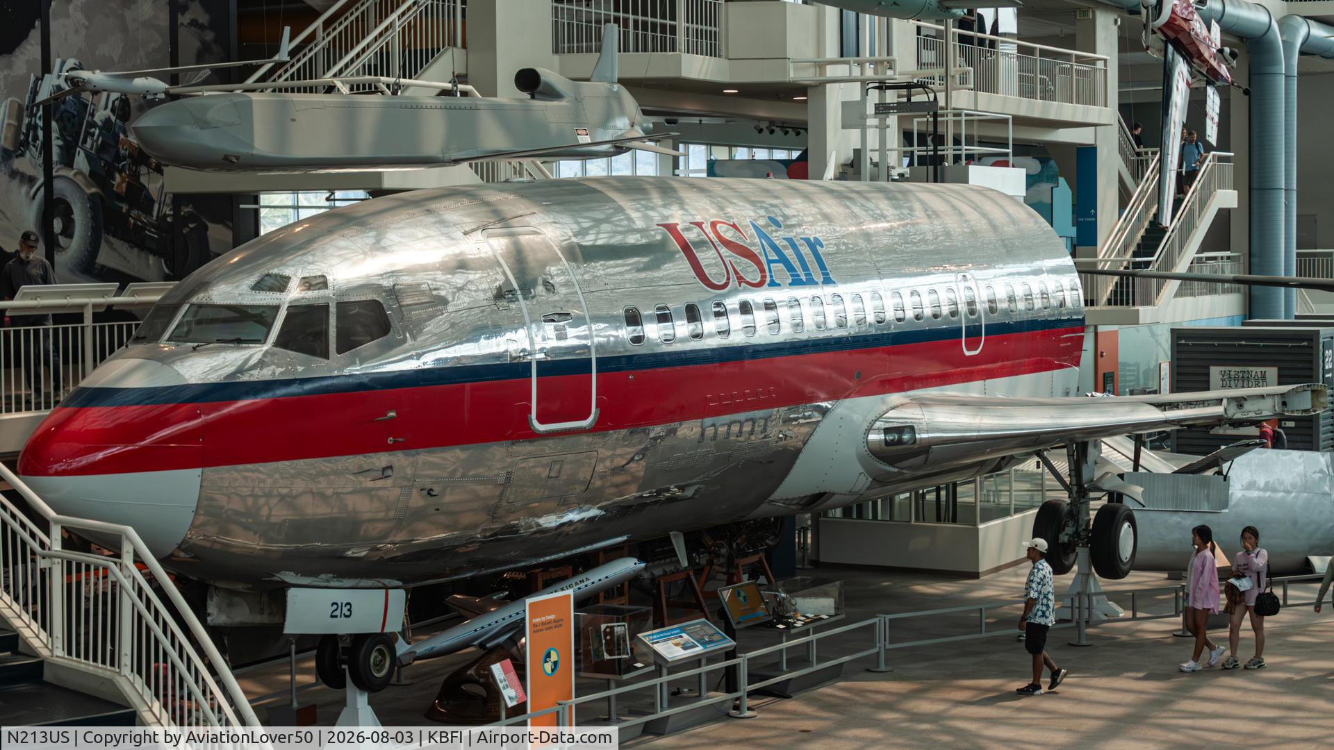 Aircraft N213US, 1969 Boeing 737-201, c/n 20213, USAir 732, at KBFI, photo by AviationLover50