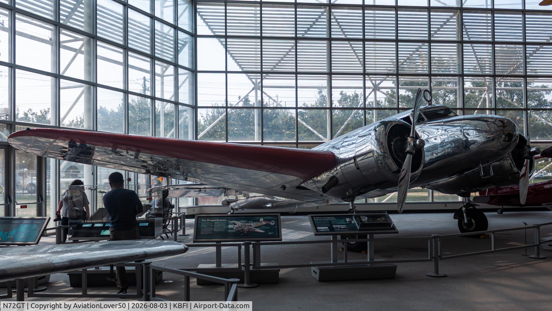Aircraft N72GT, 1935 Lockheed Electra 10-E, c/n 1015, L-10E Electra, at KBFI, photo by AviationLover50
