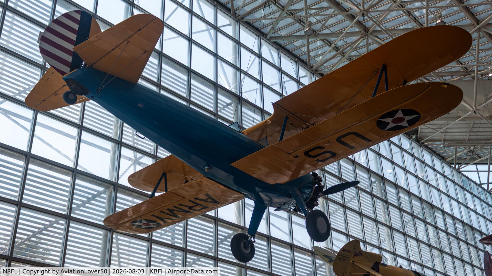 Aircraft N8FL, 1937 Boeing A75, c/n 75-055, PT-13A, at KBFI, photo by AviationLover50