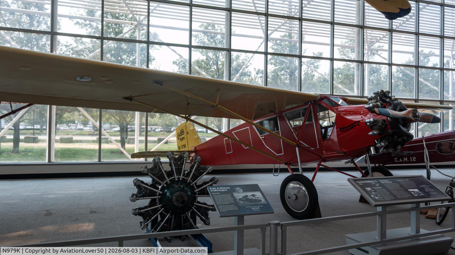 Aircraft N979K, 1929 Curtiss-Wright Robin C-1, c/n 628, Curtiss Robin, at KBFI, photo by AviationLover50