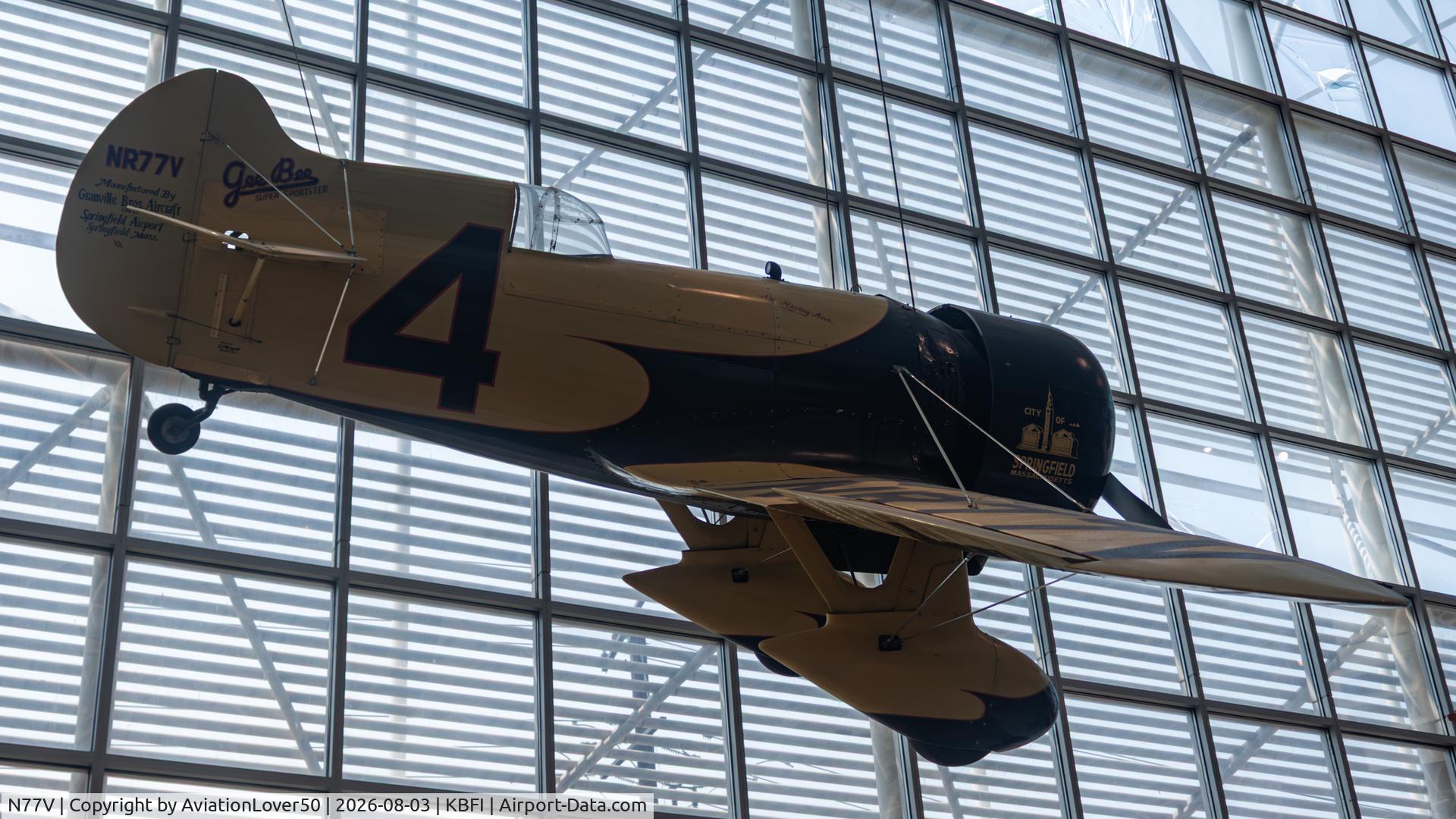 Aircraft N77V, 1996 Granville Brothers Gee Bee Z-1 Replica, c/n T4, Gee Bee Z replica, at KBFI, photo by AviationLover50