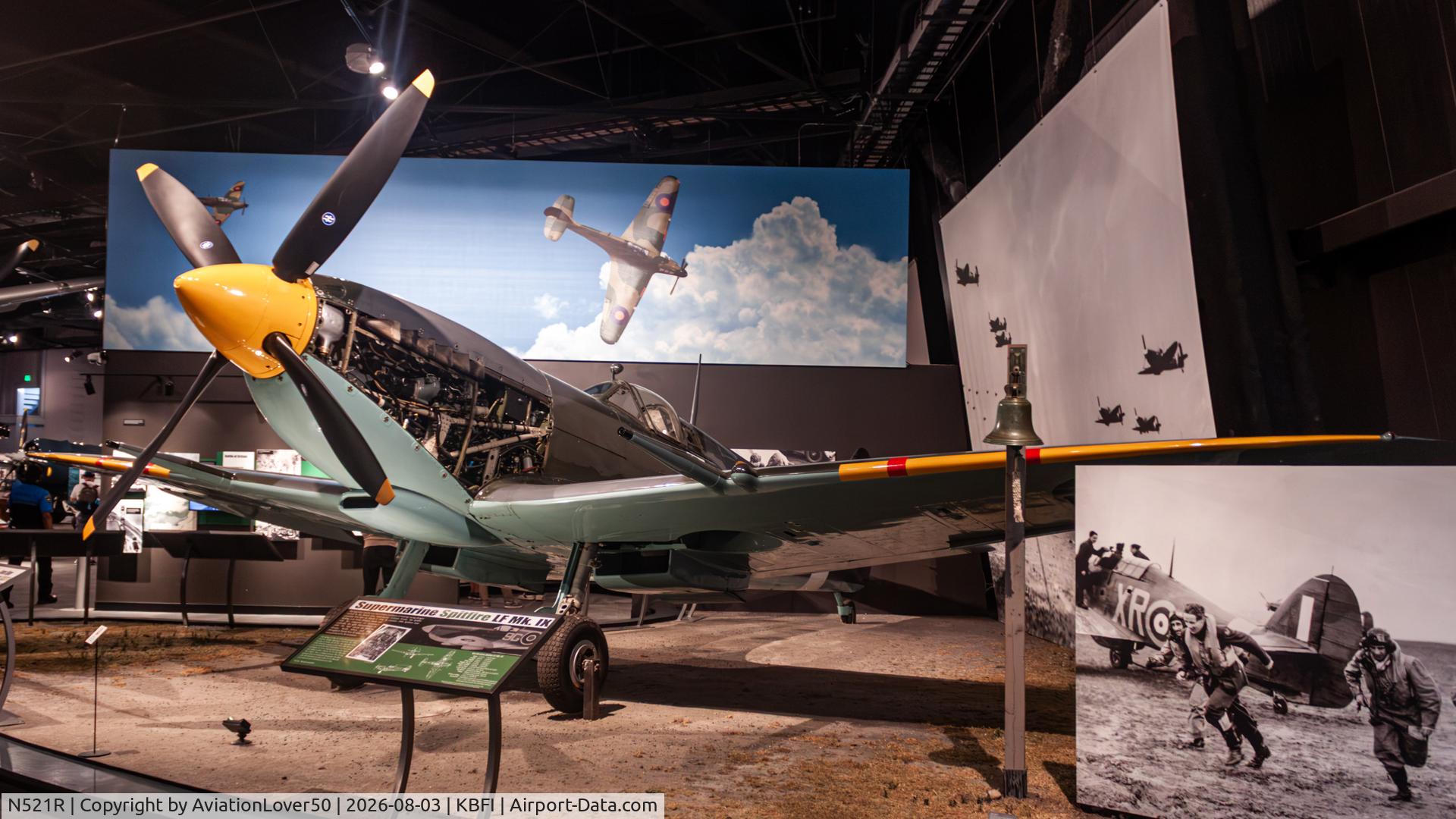 Aircraft N521R, 1943 Supermarine 361 Spitfire LF.IXc, c/n CBAF.IX.1886, RAF Spitfire LF.9C, at KBFI, photo by AviationLover50