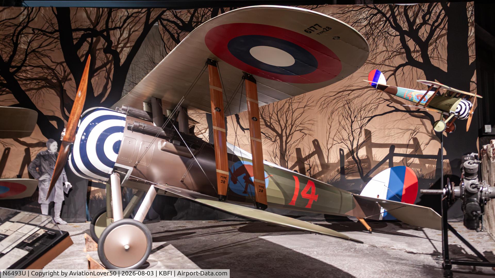 Aircraft N6493U, Nieuport 28 C.1, c/n 6493, Nieuport 28C-1, at KBFI, photo by AviationLover50
