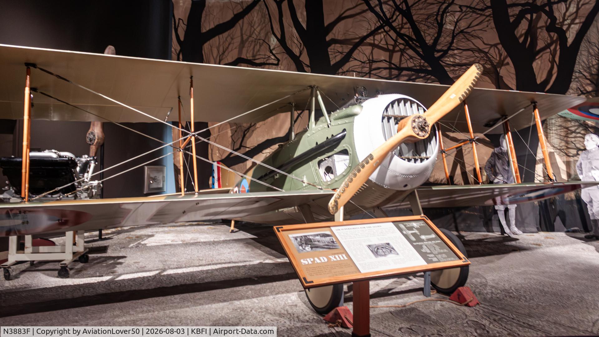 Aircraft N3883F, SPAD S-XIII Replica, c/n CFM003, SPAD XIII replica, at KBFI, photo by AviationLover50