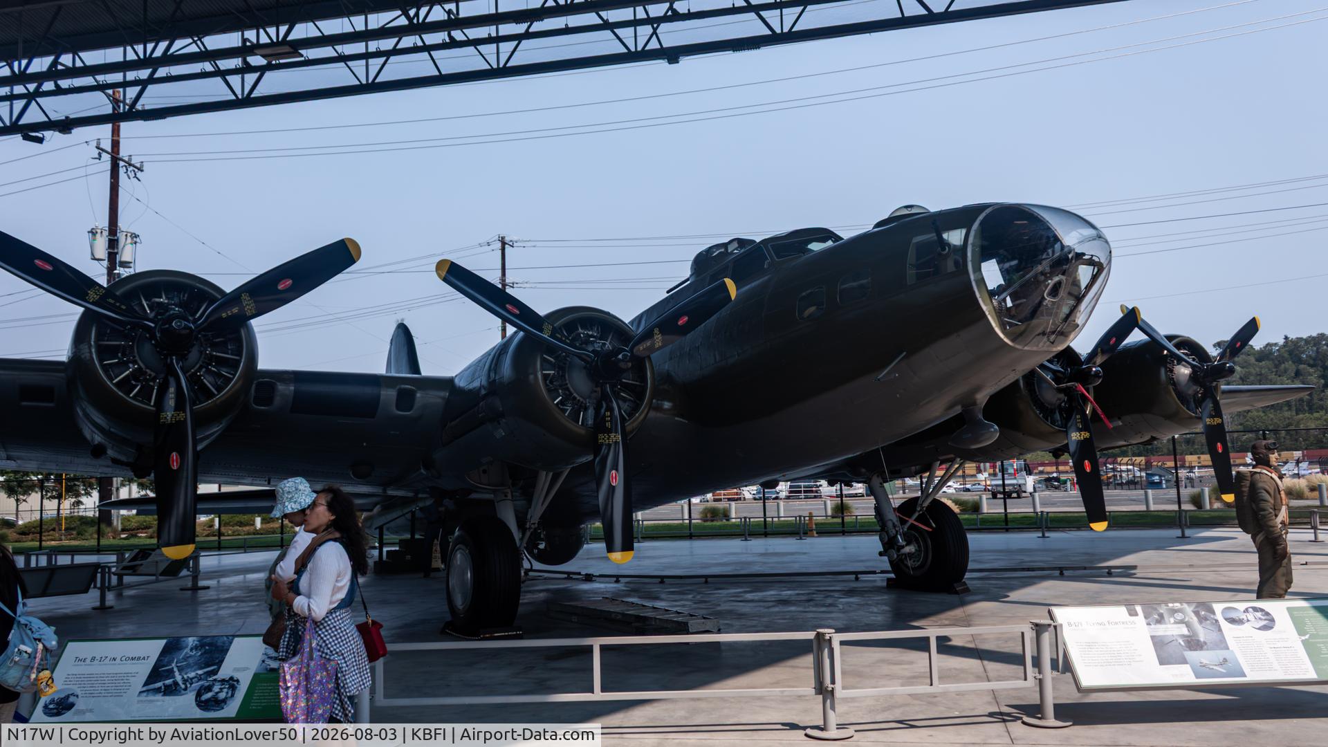 Aircraft N17W, 1942 Boeing B-17F Flying Fortress (299P), c/n 42-29782, B-17F, at KBFI, photo by AviationLover50
