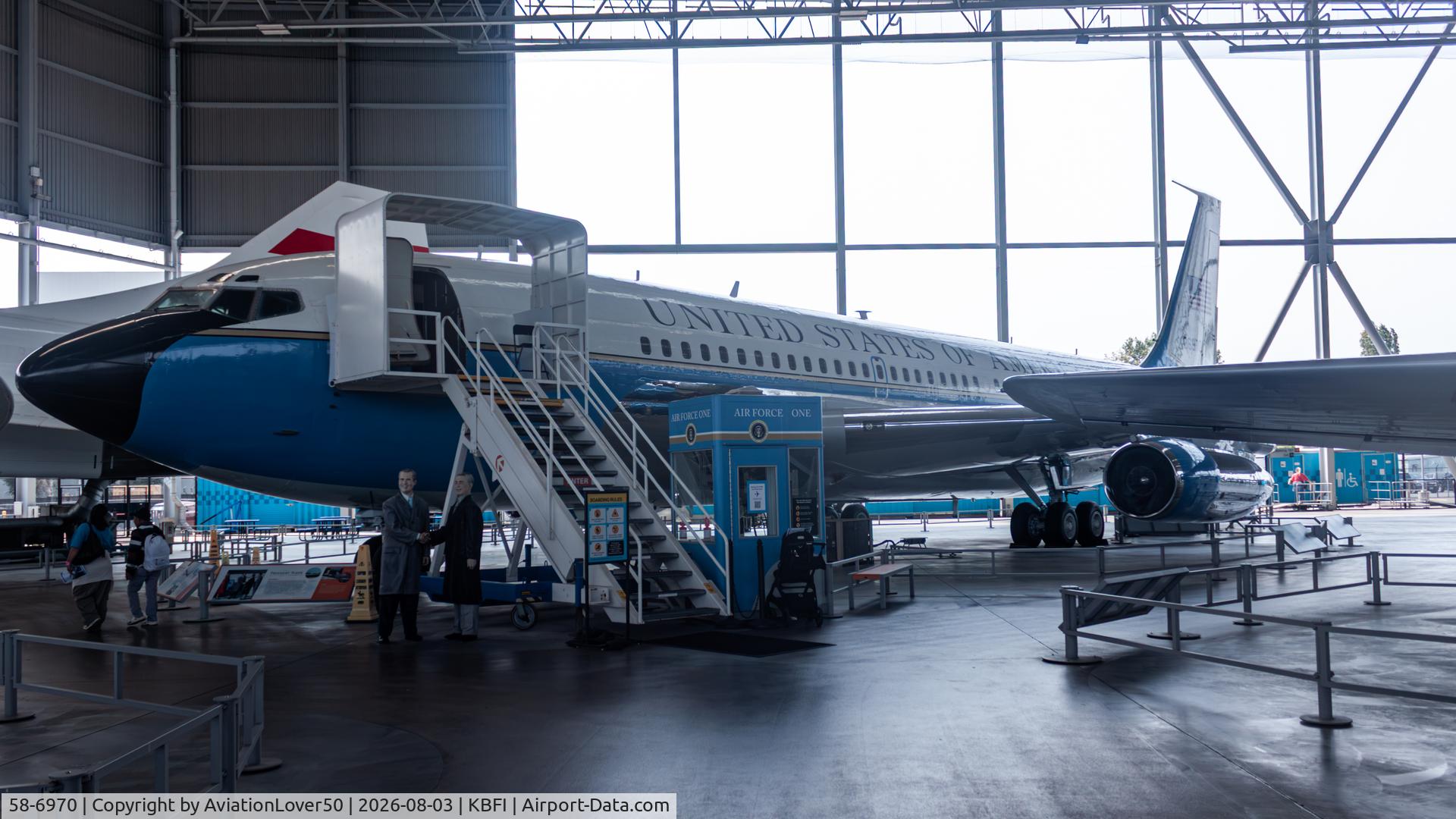 Aircraft 58-6970, 1959 Boeing VC-137B, c/n 17925, VC-137B, at KBFI, photo by AviationLover50