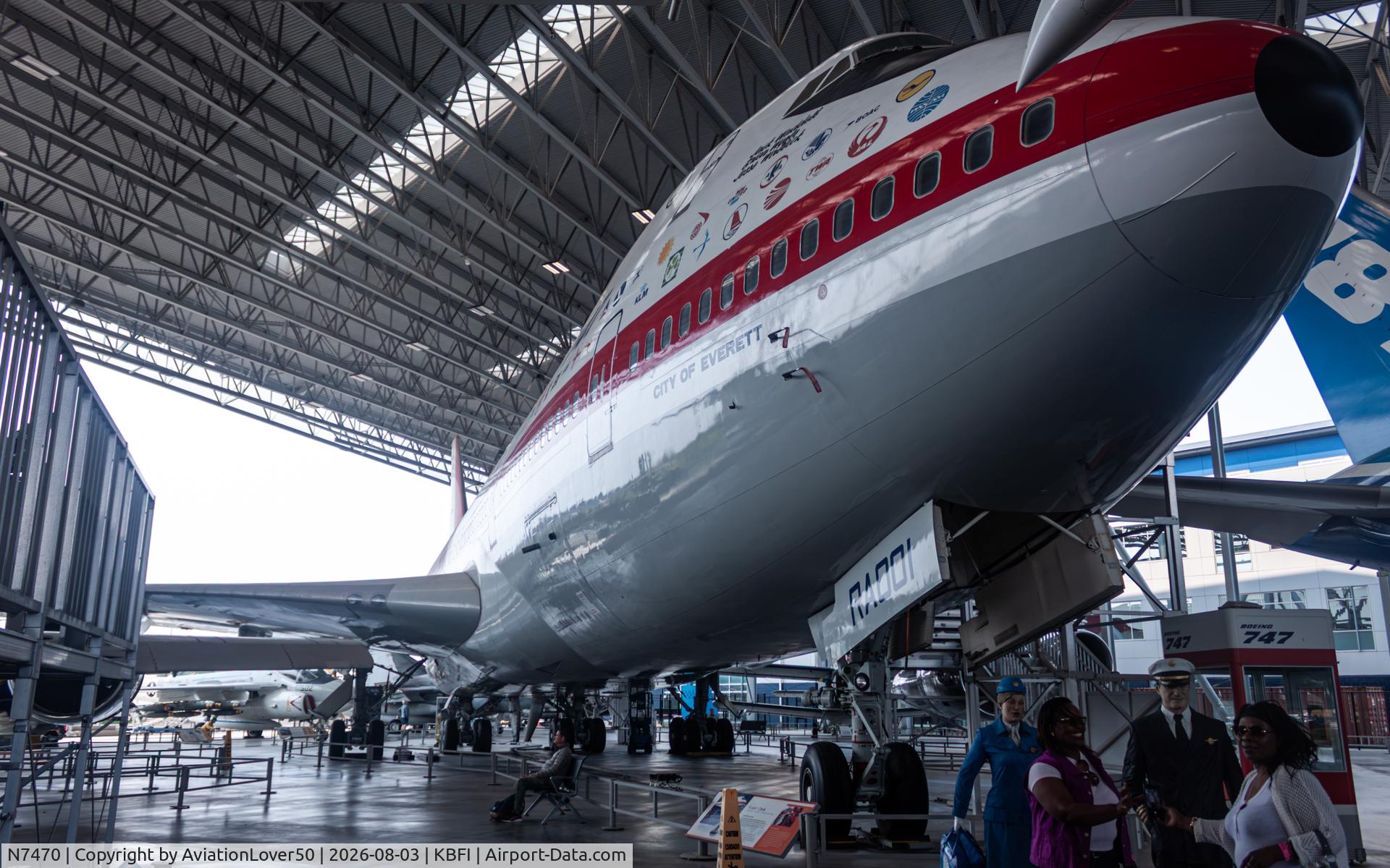 Aircraft N7470, 1969 Boeing 747-121, c/n 20235, Boeing 741, at KBFI, photo by AviationLover50