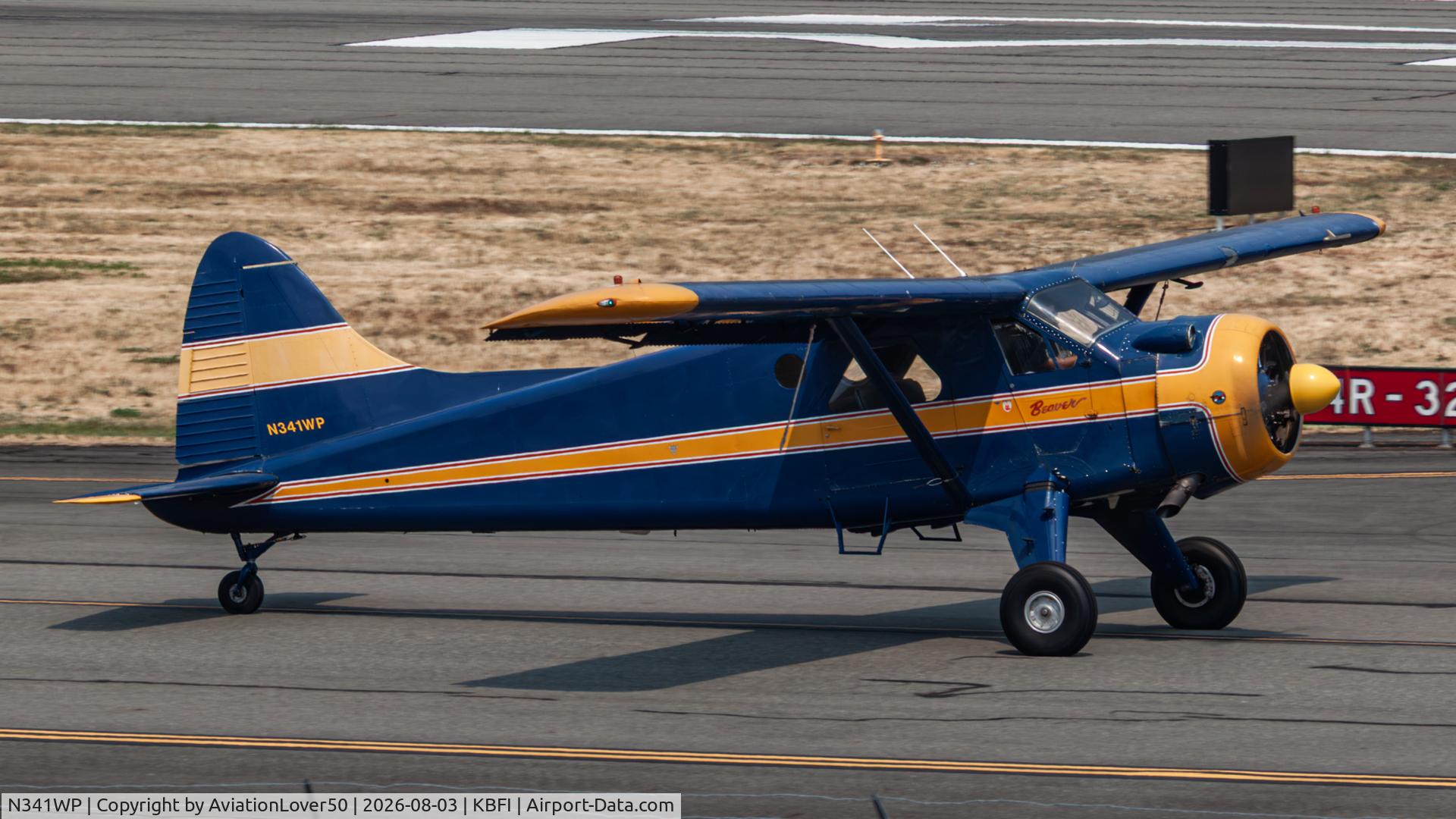Aircraft N341WP, 1964 De Havilland Canada DHC-2 Beaver Mk.I (L20A), c/n 1582, DHC-2 Beaver, at KBFI, photo by AviationLover50