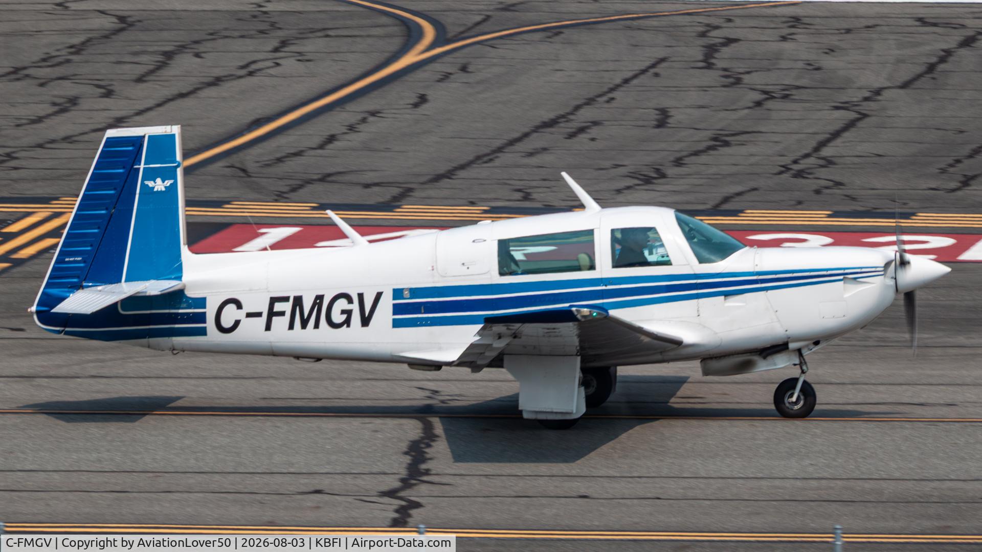 Aircraft C-FMGV, 1981 Mooney M20K, c/n 25-0580, M20K, at KBFI, photo by AviationLover50