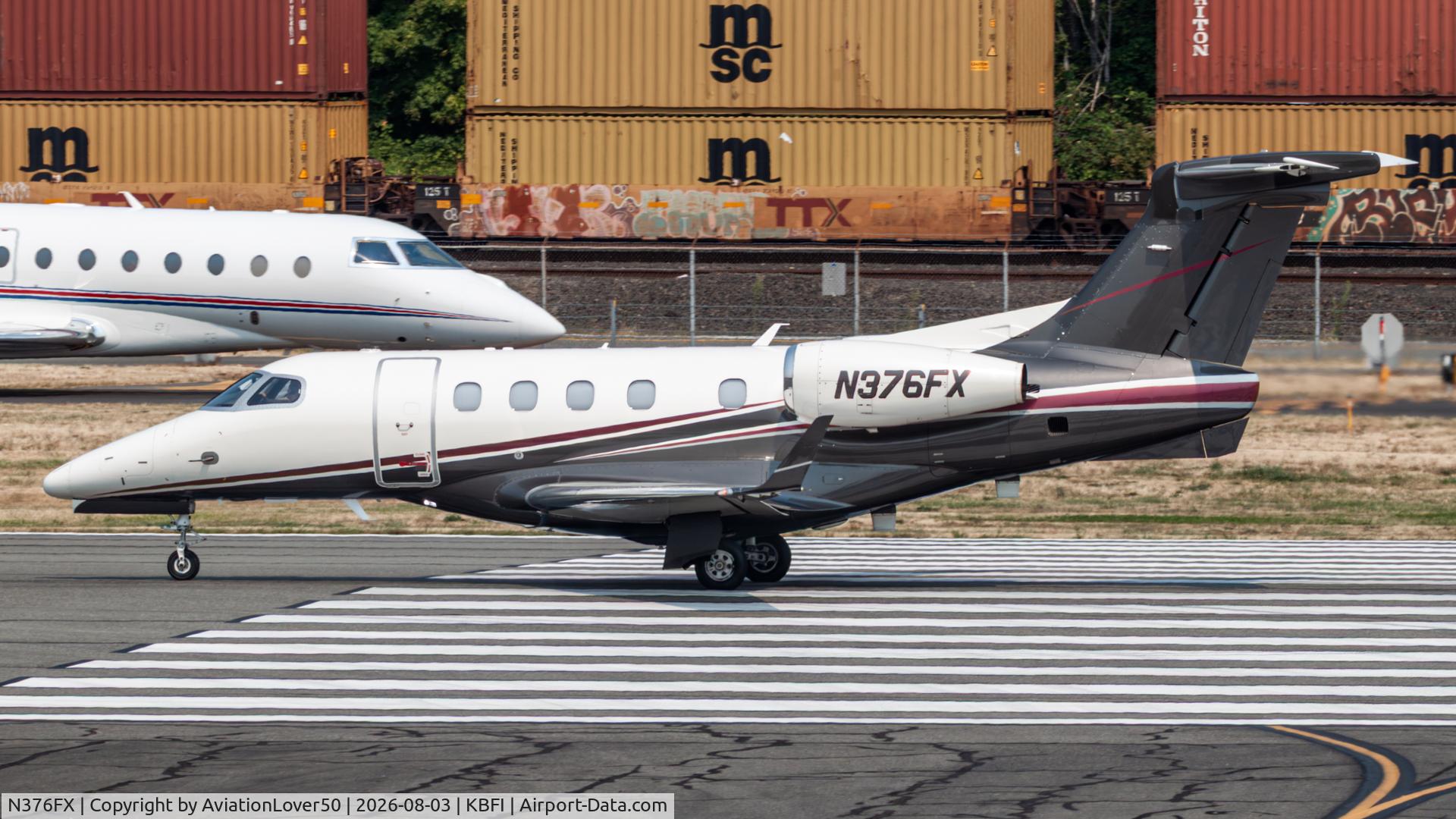 Aircraft N376FX, 2018 Embraer EMB-505 Phenom 300, c/n 50500447, FlexJet Phenom 300, at KBFI, photo by AviationLover50