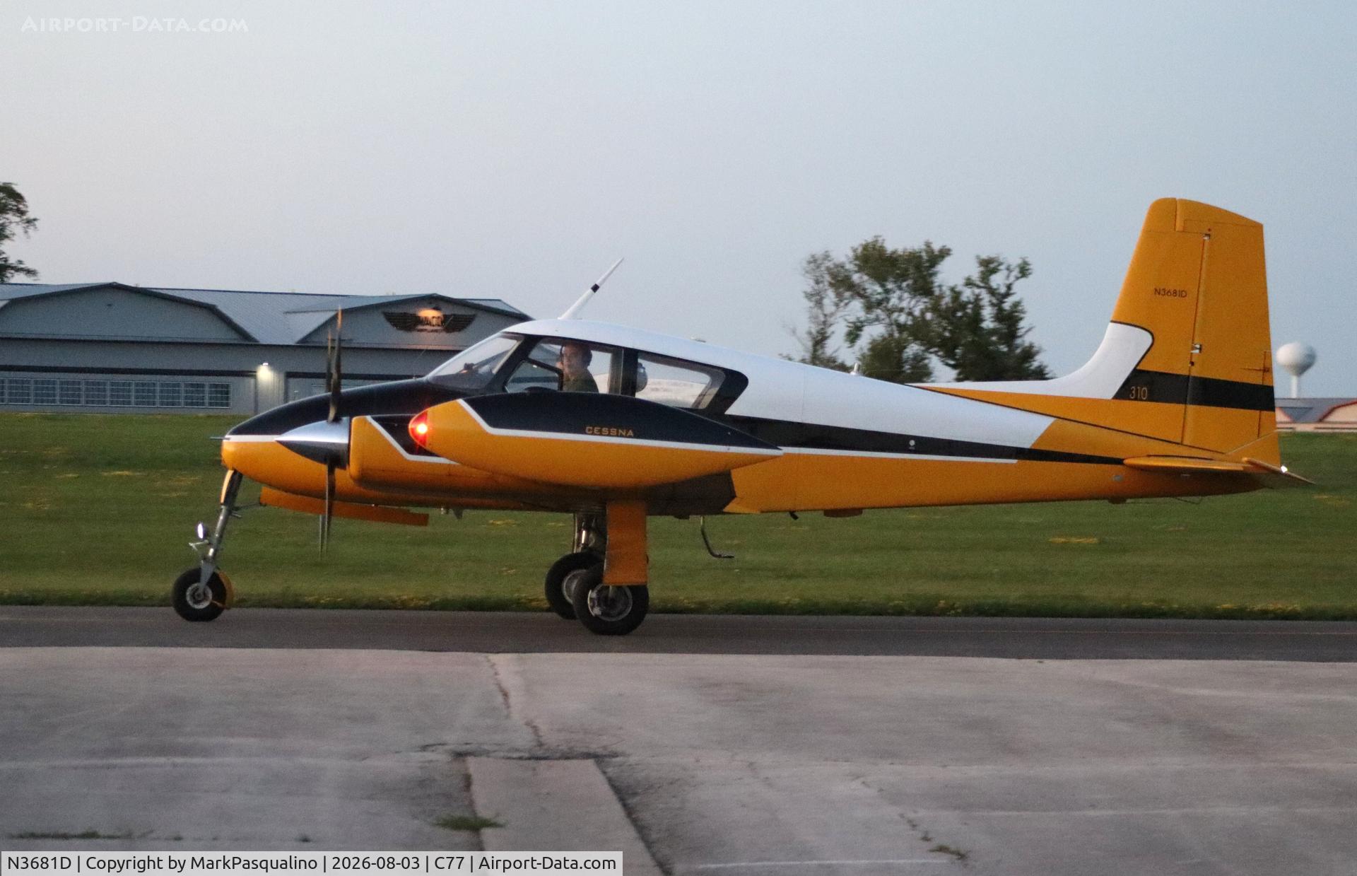 Aircraft N3681D, 1956 Cessna 310, c/n 35381, Cessna 310, at C77, photo by MarkPasqualino