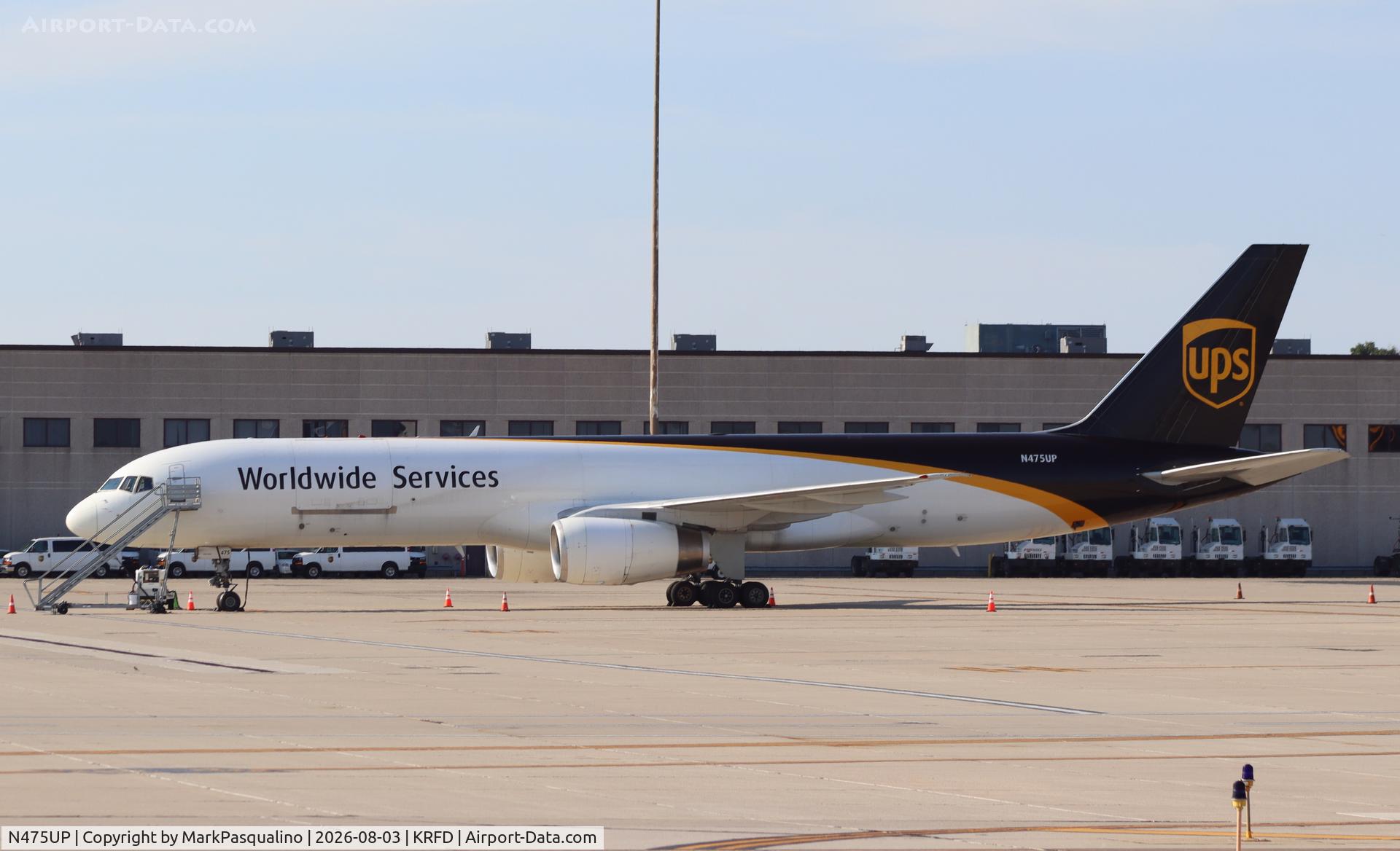 Aircraft N475UP, 1999 Boeing 757-24APF, c/n 28845, Boeing 757-24APF, at KRFD, photo by MarkPasqualino