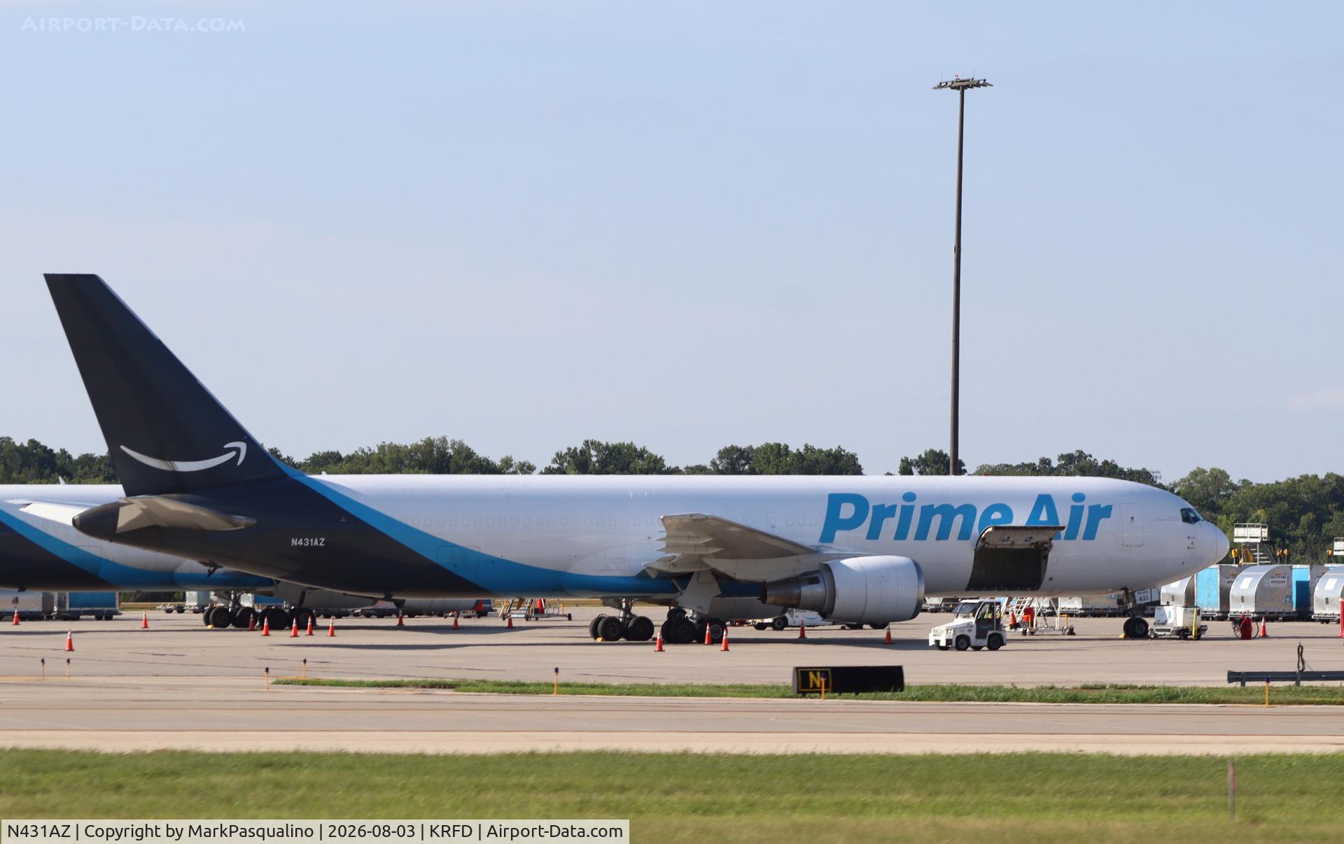 Aircraft N431AZ, 1989 Boeing 767-381/ER(BCF), c/n 24632 l/n 285, Boeing 767-381/ER(BCF), at KRFD, photo by MarkPasqualino