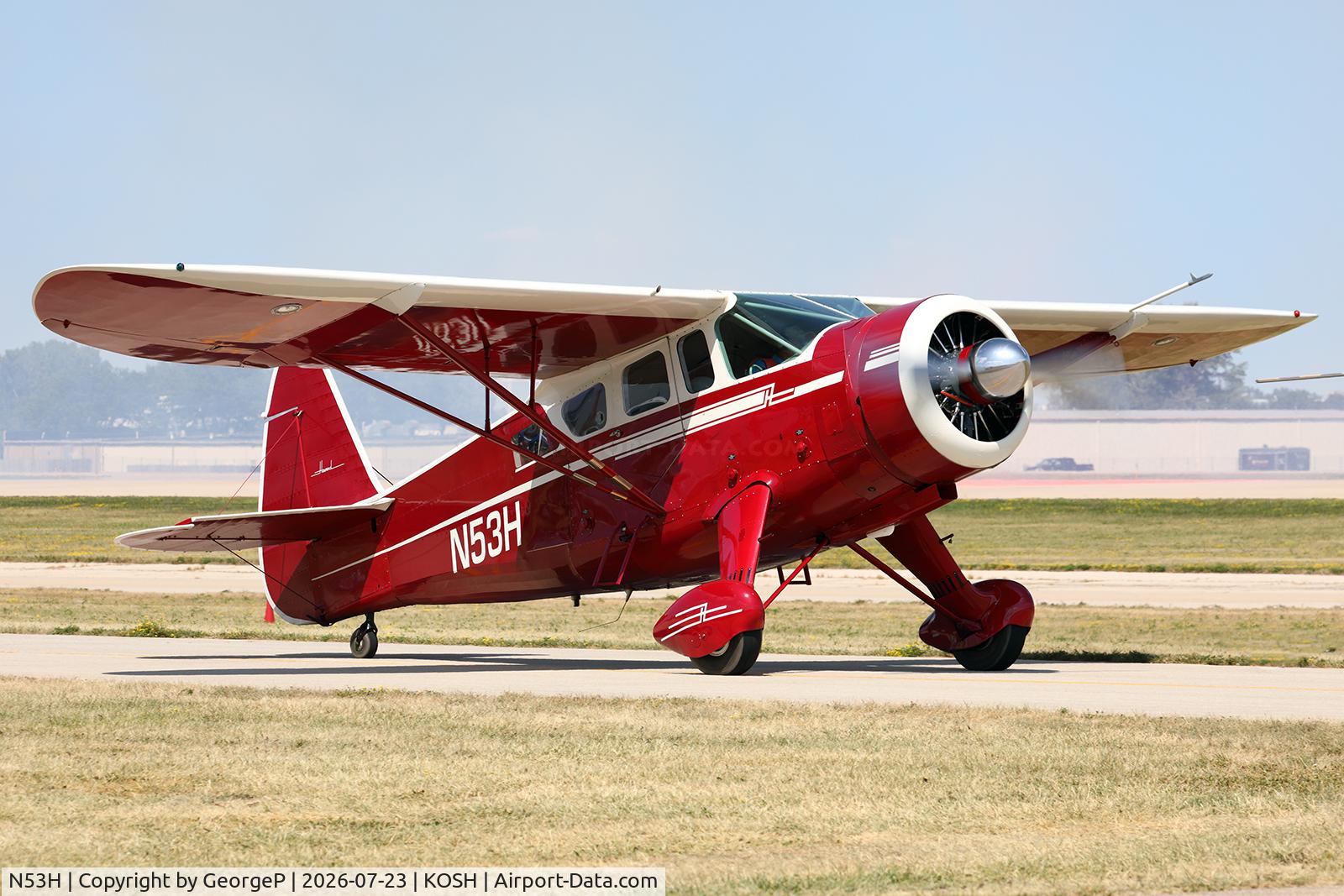 Aircraft N53H, 1947 Howard Aircraft DGA-15P, c/n 873, Airventure 2026., at KOSH, photo by GeorgeP