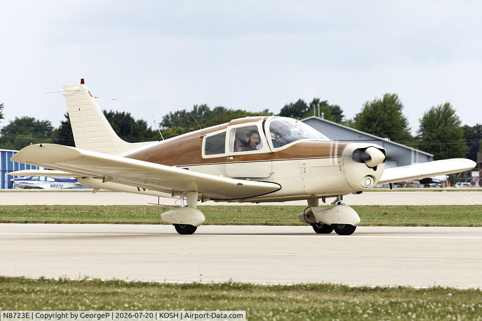 Aircraft N8723E, 1976 Piper PA-28-140 Cherokee Cruiser, c/n 28-7625150, Airventure 2026., at KOSH, photo by GeorgeP