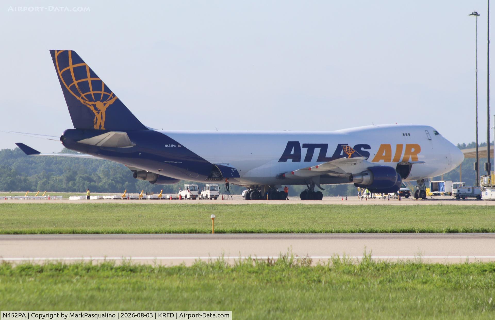 Aircraft N452PA, 2000 Boeing 747-46NF, c/n 30810, Boeing 747-46NF, at KRFD, photo by MarkPasqualino
