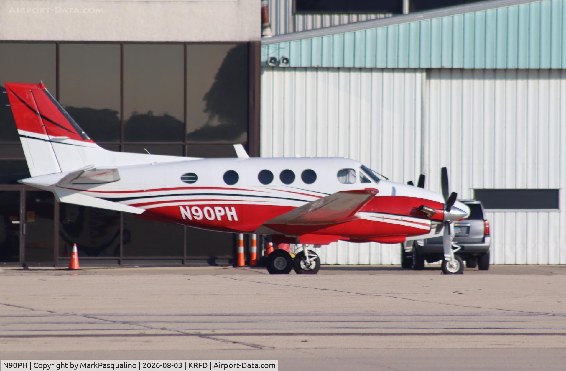 Aircraft N90PH, 1973 Beech E90 King Air, c/n LW-60, Beech C90, at KRFD, photo by MarkPasqualino