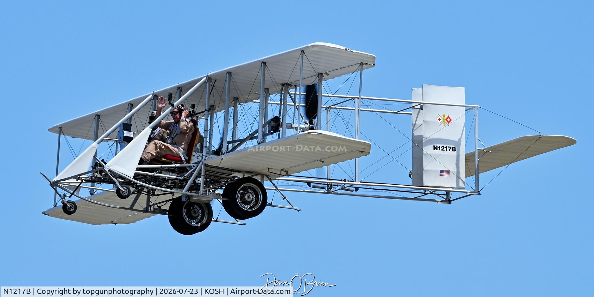 Aircraft N1217B, WRIGHT B FLYER INC MODEL B, c/n 003, Wright Brother's replica at Oshkosh 26, at KOSH, photo by topgunphotography