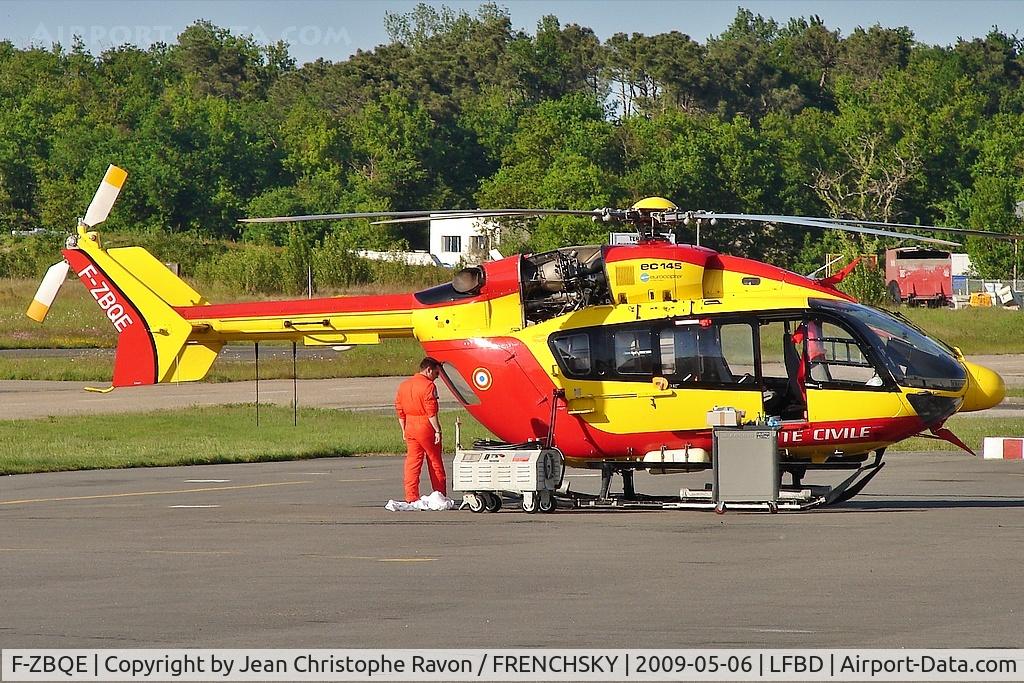 Aircraft F-ZBQE, Eurocopter-Kawasaki EC-145 (BK-117C-2), c/n 9062, Dragon, at LFBD, photo by Jean Christophe Ravon / FRENCHSKY