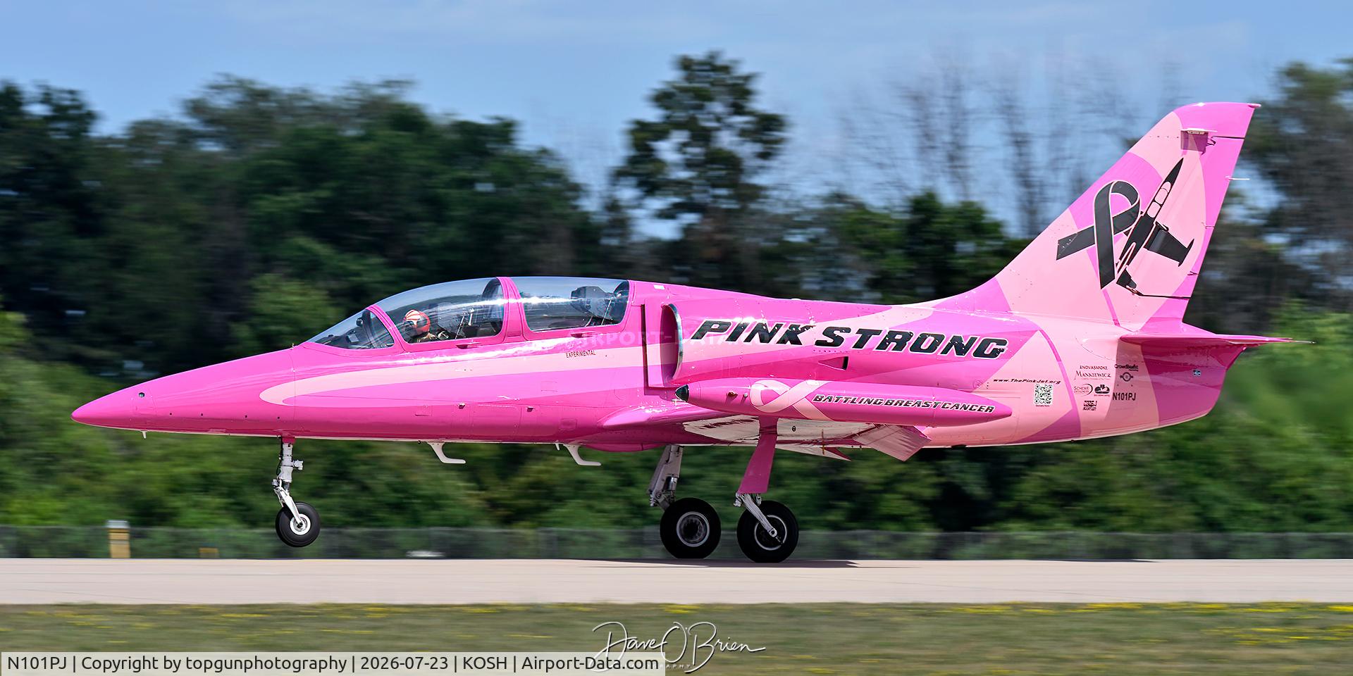 Aircraft N101PJ, 1979 Aero Vodochody L-39C, c/n 931341, Breast Cancer Pink L-39, at KOSH, photo by topgunphotography