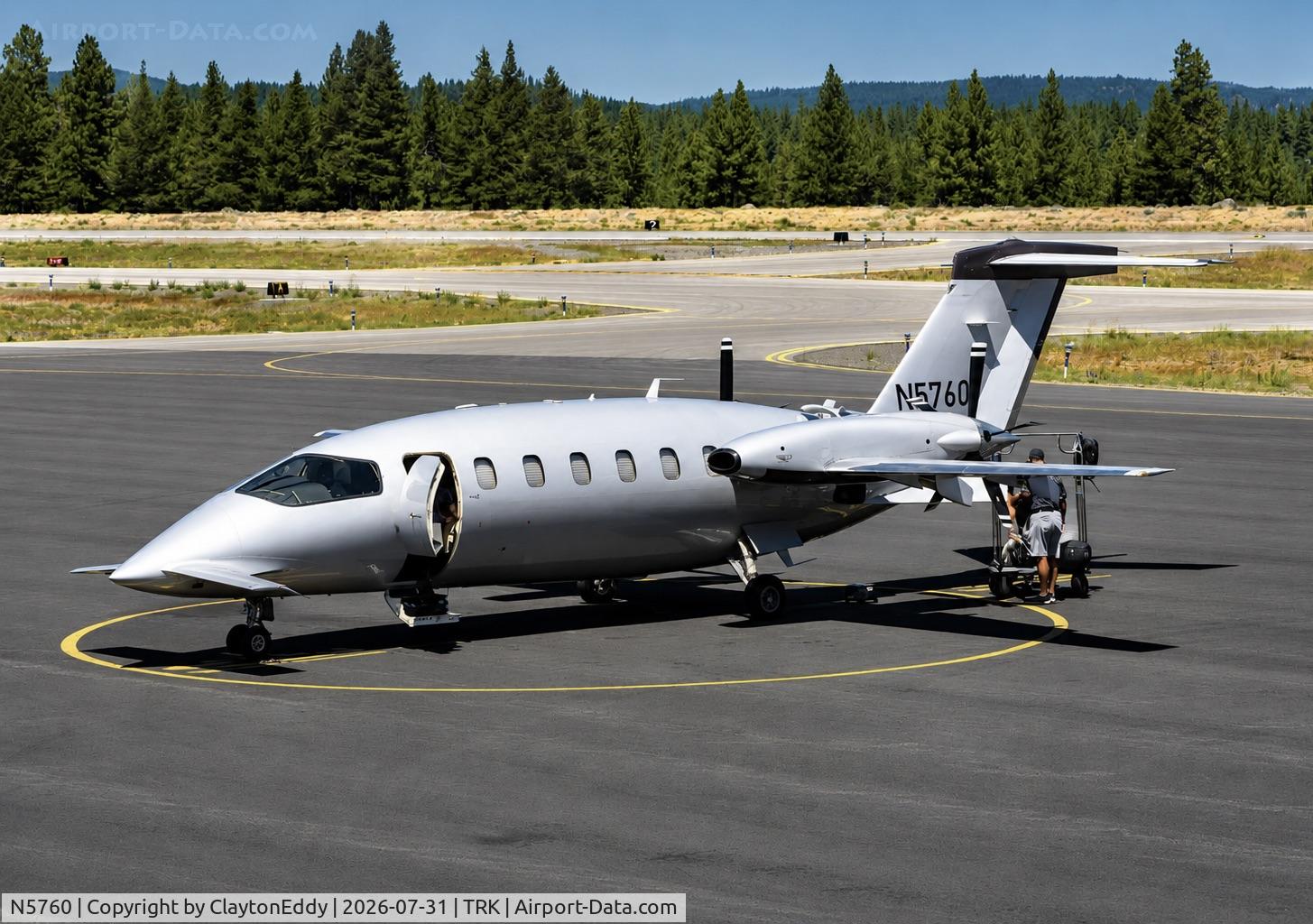 Aircraft N5760, 2008 Piaggio Aero Industries SPA. P180 Avnati II, c/n 1162, Truckee Tahoe airport in California 2026, at TRK, photo by ClaytonEddy