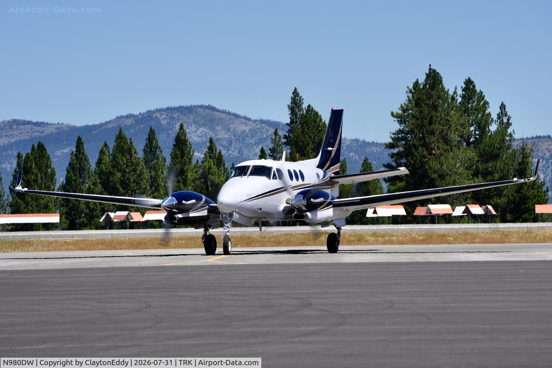 Aircraft N980DW, 2014 Beechcraft C90GTi King Air, c/n LJ-2117, Truckee Tahoe airport in California 2026, at TRK, photo by ClaytonEddy