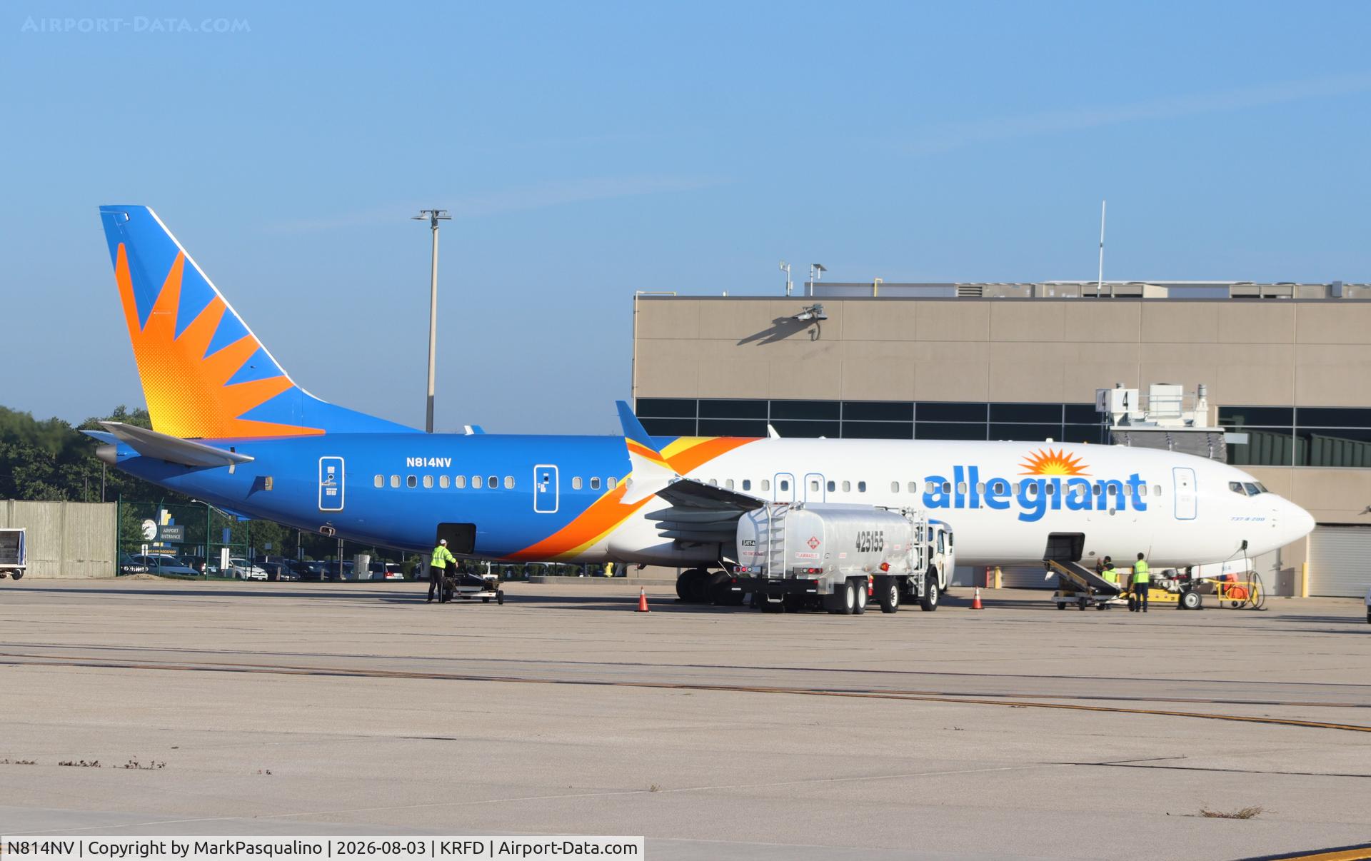 Aircraft N814NV, 2024 Boeing 737 MAX 8-200, c/n 68005, Boeing 737 MAX 8-200, at KRFD, photo by MarkPasqualino