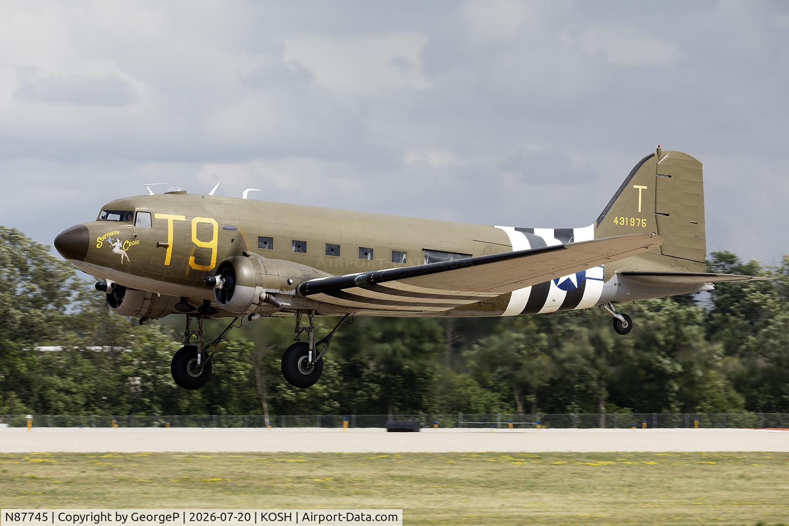 Aircraft N87745, 1942 Douglas DC-3, c/n 6315, Airventure 2026., at KOSH, photo by GeorgeP