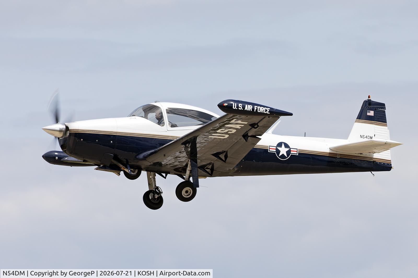 Aircraft N54DM, 1950 Ryan NAVION A, c/n NAV-4-2010, Airventure 2026., at KOSH, photo by GeorgeP