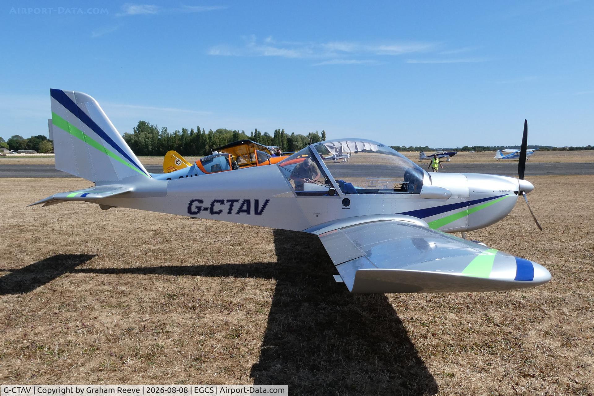Aircraft G-CTAV, 2004 Cosmik EV-97 TeamEurostar UK, c/n 2129, Parked at Sturgate., at EGCS, photo by Graham Reeve