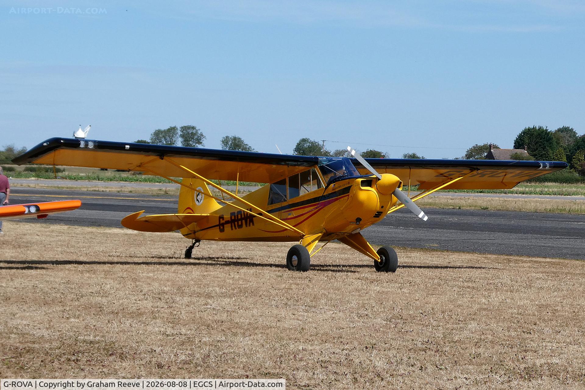 Aircraft G-ROVA, 2016 Aviat A-1B Husky, c/n NF0008, Parked at Sturgate., at EGCS, photo by Graham Reeve