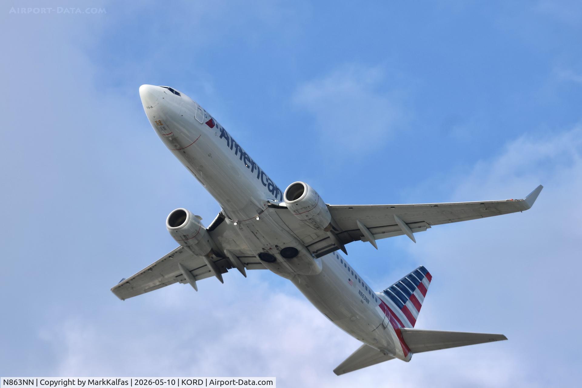 Aircraft N863NN, 2010 Boeing 737-823, c/n 30903 l/n 3481, B738 American Boeing 737-823 N863NN departing 28R KORD, at KORD, photo by MarkKalfas