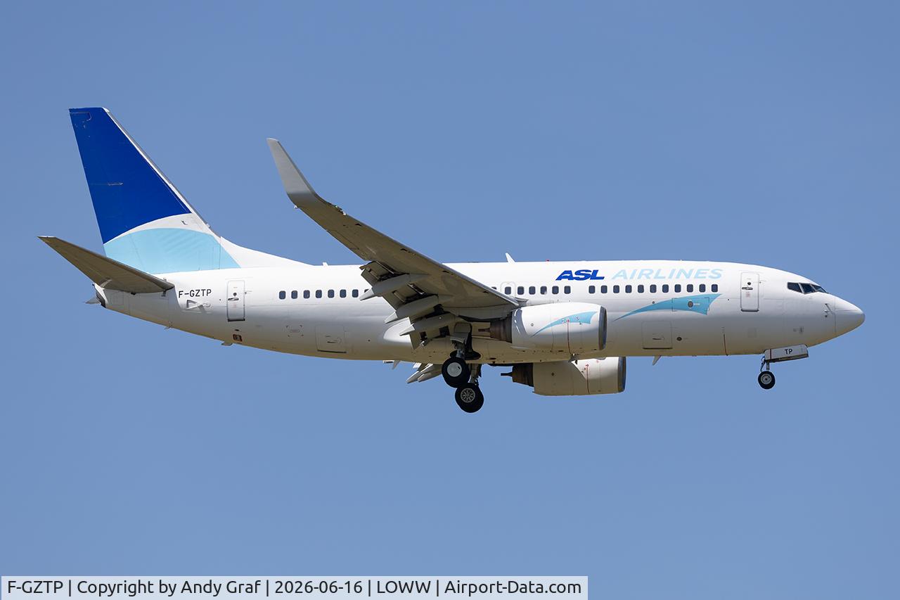 Aircraft F-GZTP, 2006 Boeing 737-71B, c/n 29370 l/n 2137, ASL 737-700, at LOWW, photo by Andy Graf