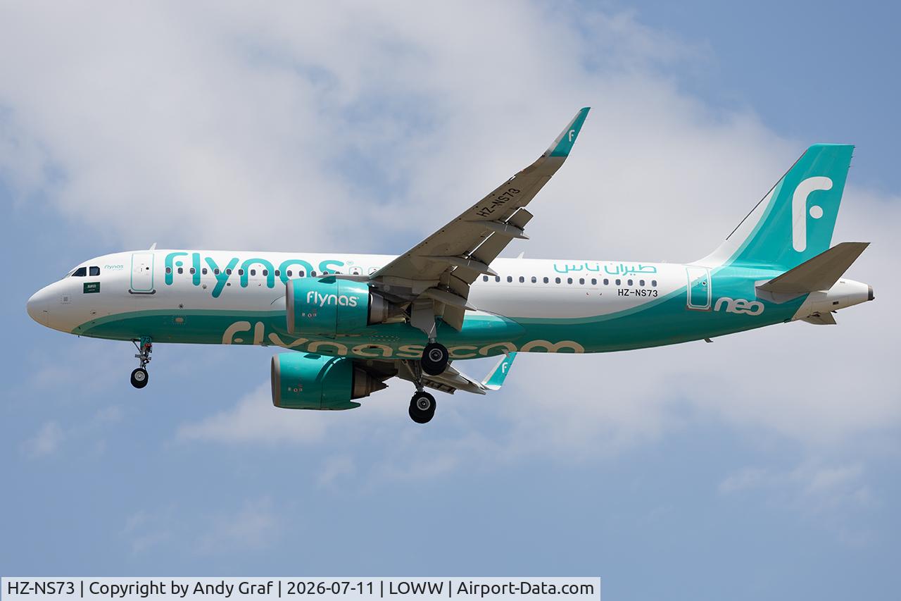 Aircraft HZ-NS73, 2023 Airbus A320-251N, c/n 11746, FlyNas A320N, at LOWW, photo by Andy Graf