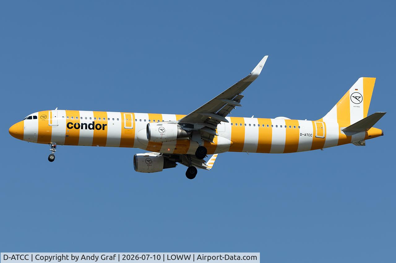 Aircraft D-ATCC, 2015 Airbus A321-211, c/n 6501, Condor A321, at LOWW, photo by Andy Graf